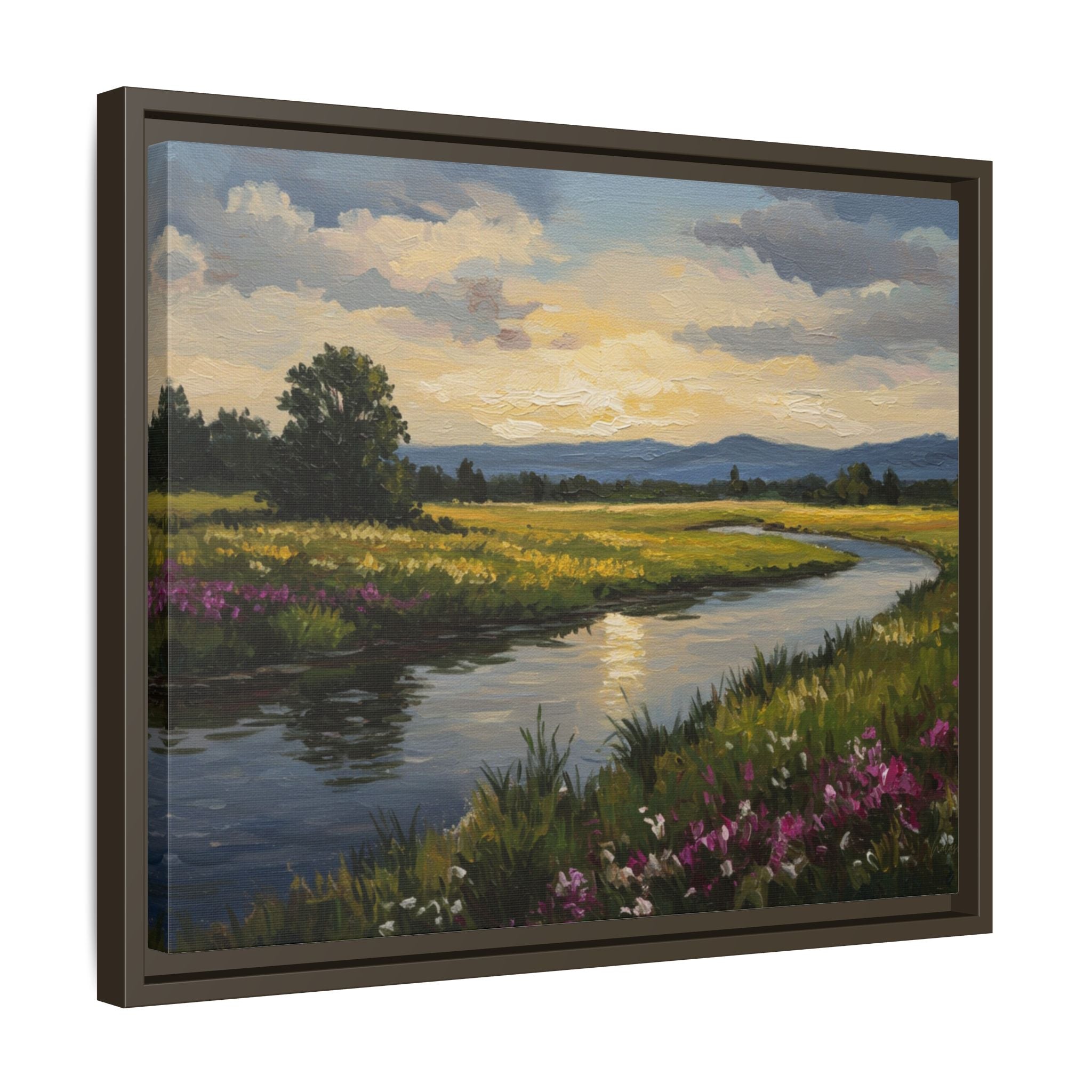 Framed Landscape Art Print, Matte Canvas Wall Decor, Nature Inspired Home Decor, Gift for Nature Lovers, Office Wall Art