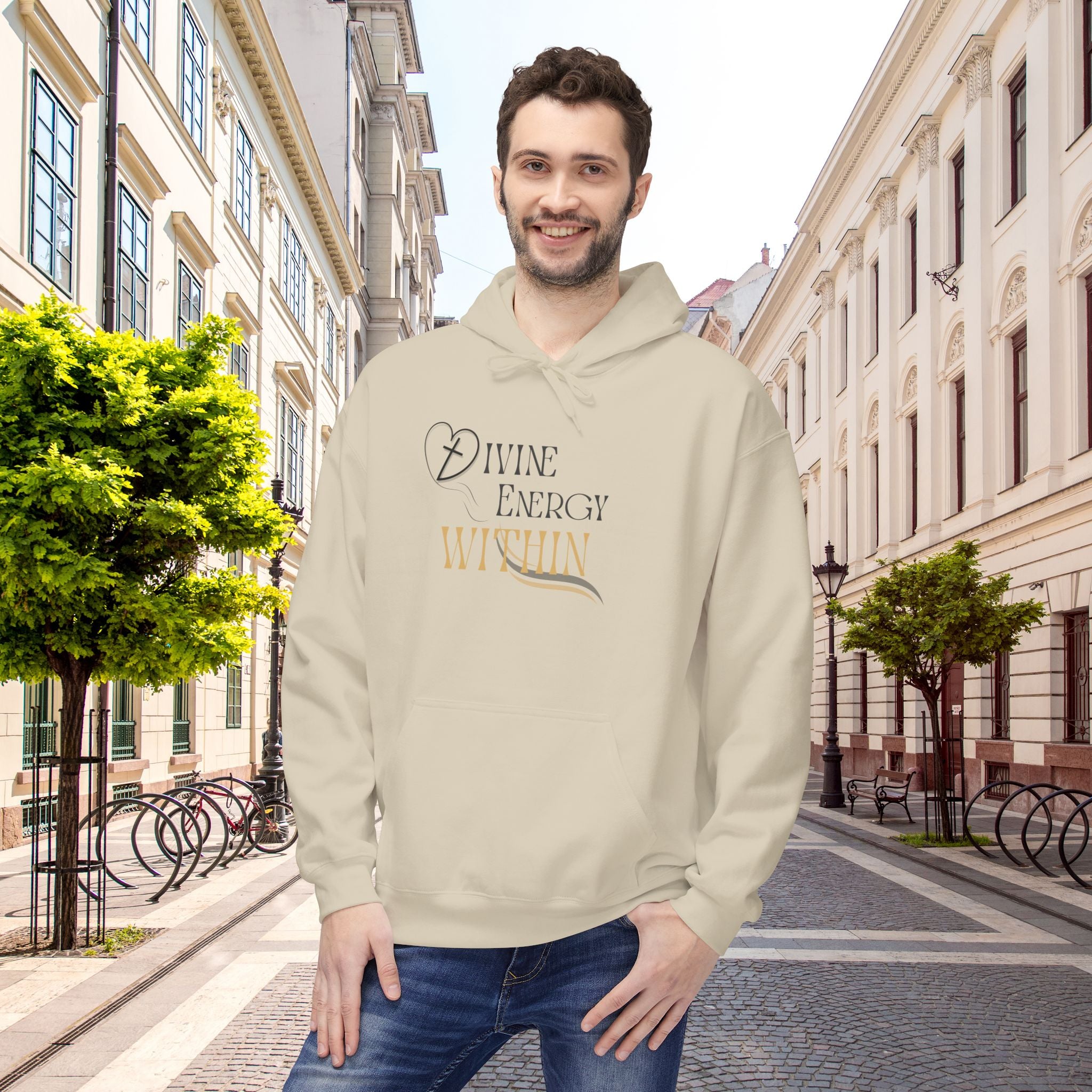 Divine Energy Within Hoodie – Unisex Spiritual Cozy  Sweatshirt, Faith & Light Collection, Inspirational Spiritual Apparel,  Motivational Gift
