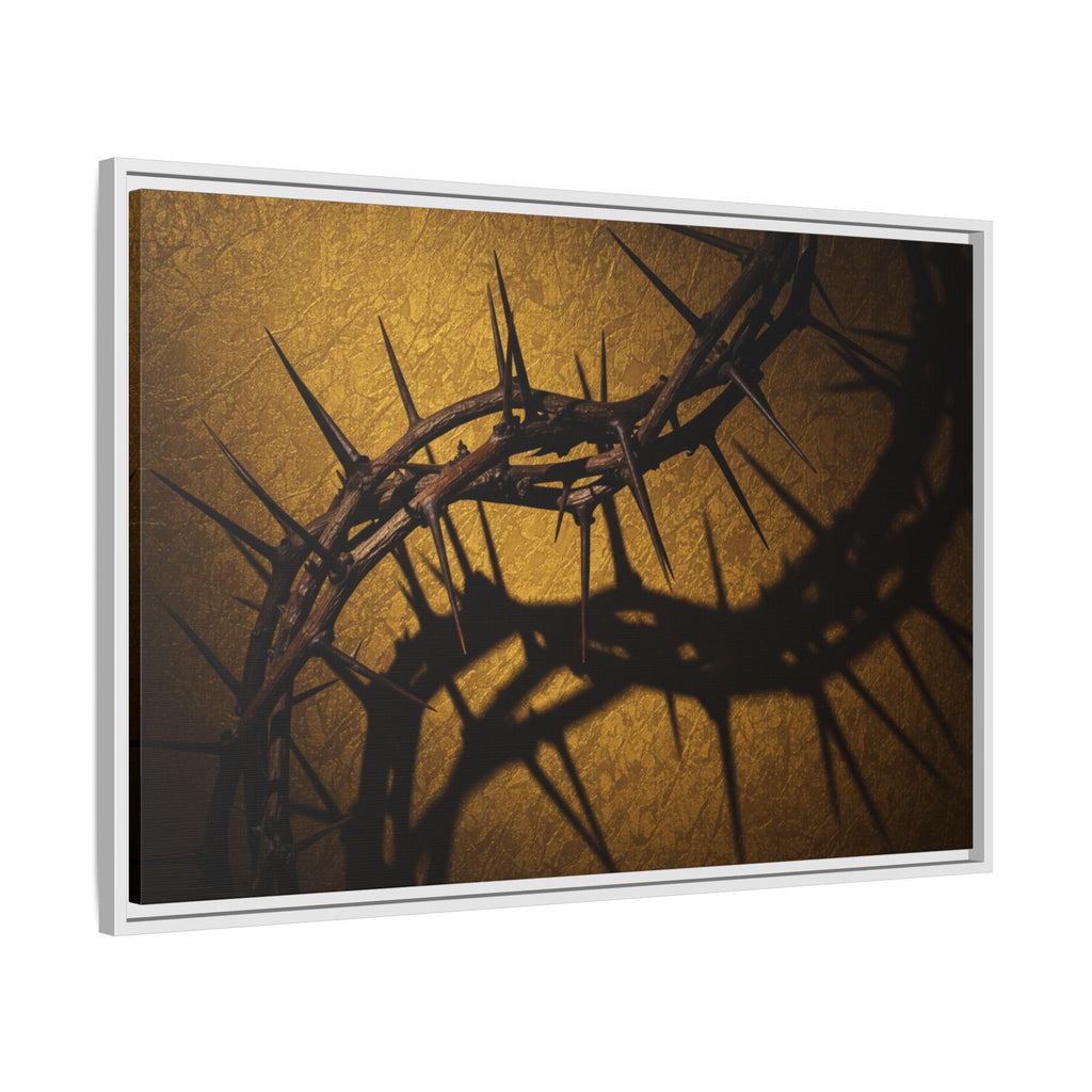 Crown of Thorns – Christian Wall Art, Symbol of Sacrifice and Faith,  Framed Matte Canvas Art - Religious Wall Decor, Unique Gift for Faith Lovers, Home Decoration.