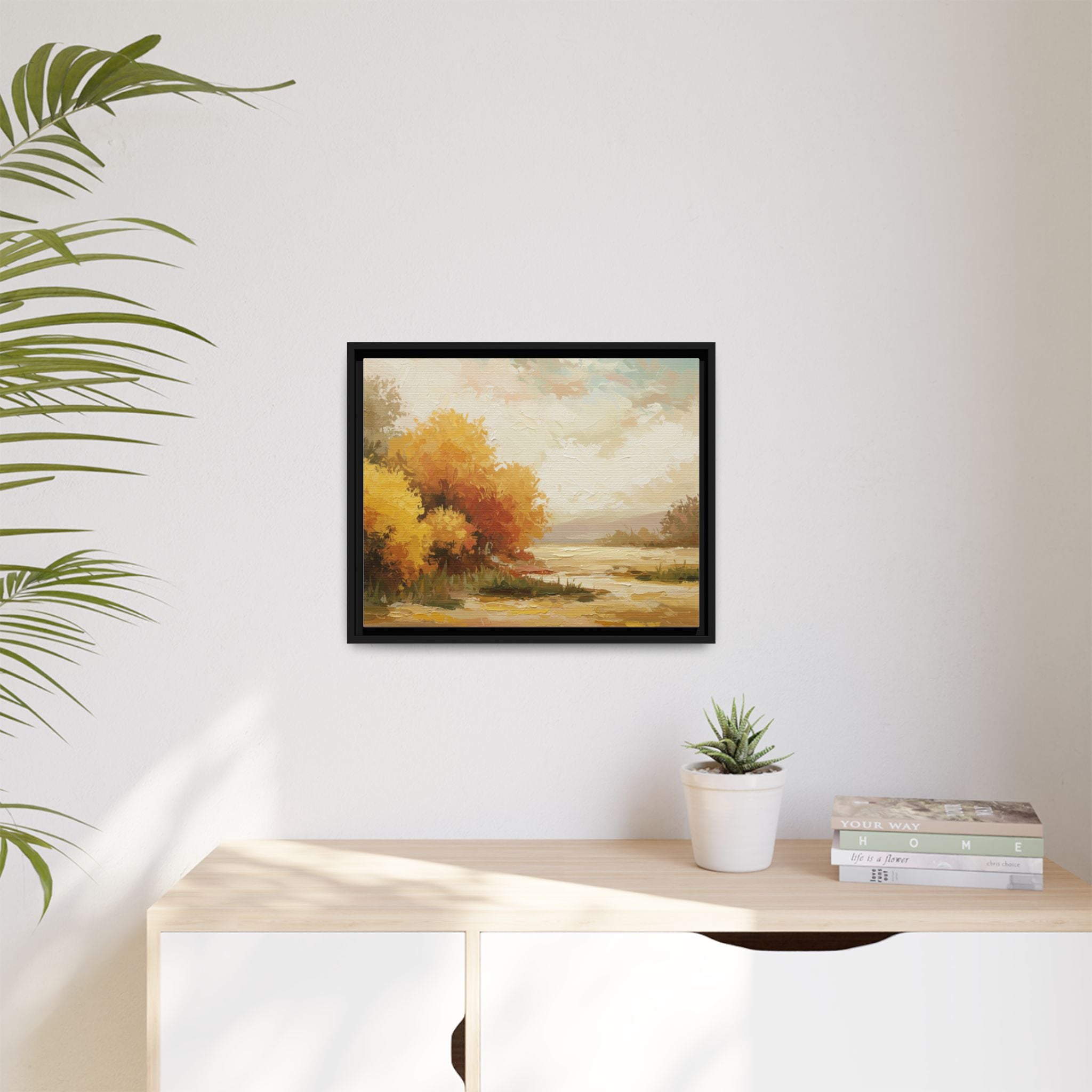 Autumn Landscape Framed Canvas Print, Perfect for Home Decor, Original Art, Gift for Nature Lovers, Wall Art, Fall Decor