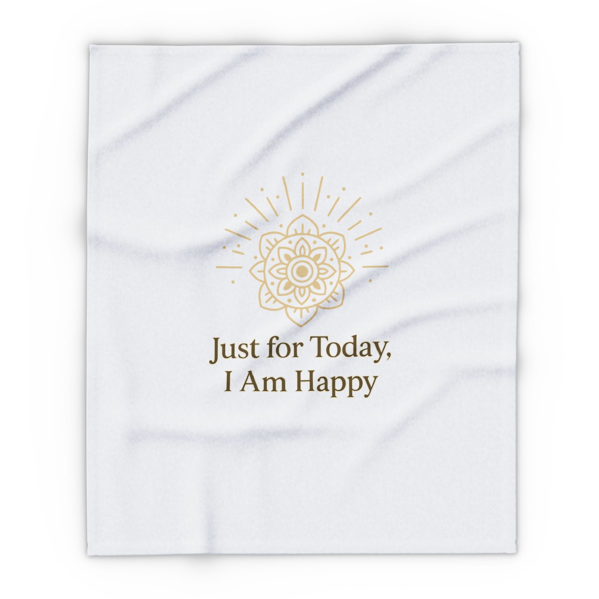 Just for Today, I Am Happy – Inspirational Mindfulness Blanket, Positive Affirmation Fleece Throw for Gratitude, Peace & Self-Care