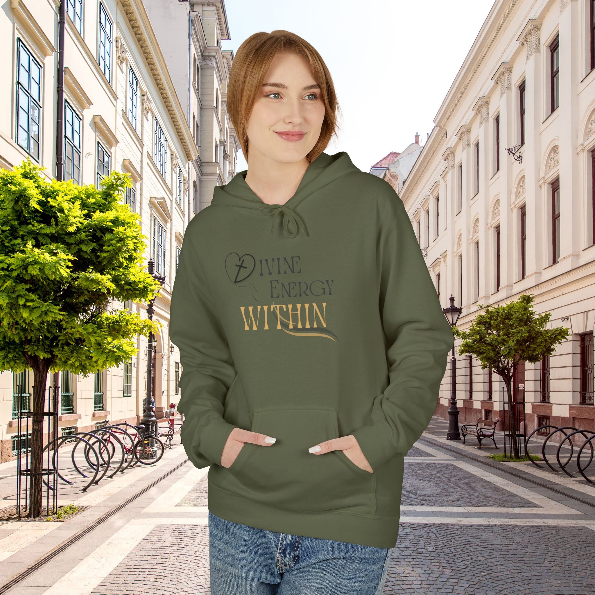 Divine Energy Within Hoodie – Unisex Spiritual Cozy  Sweatshirt, Faith & Light Collection, Inspirational Spiritual Apparel,  Motivational Gift
