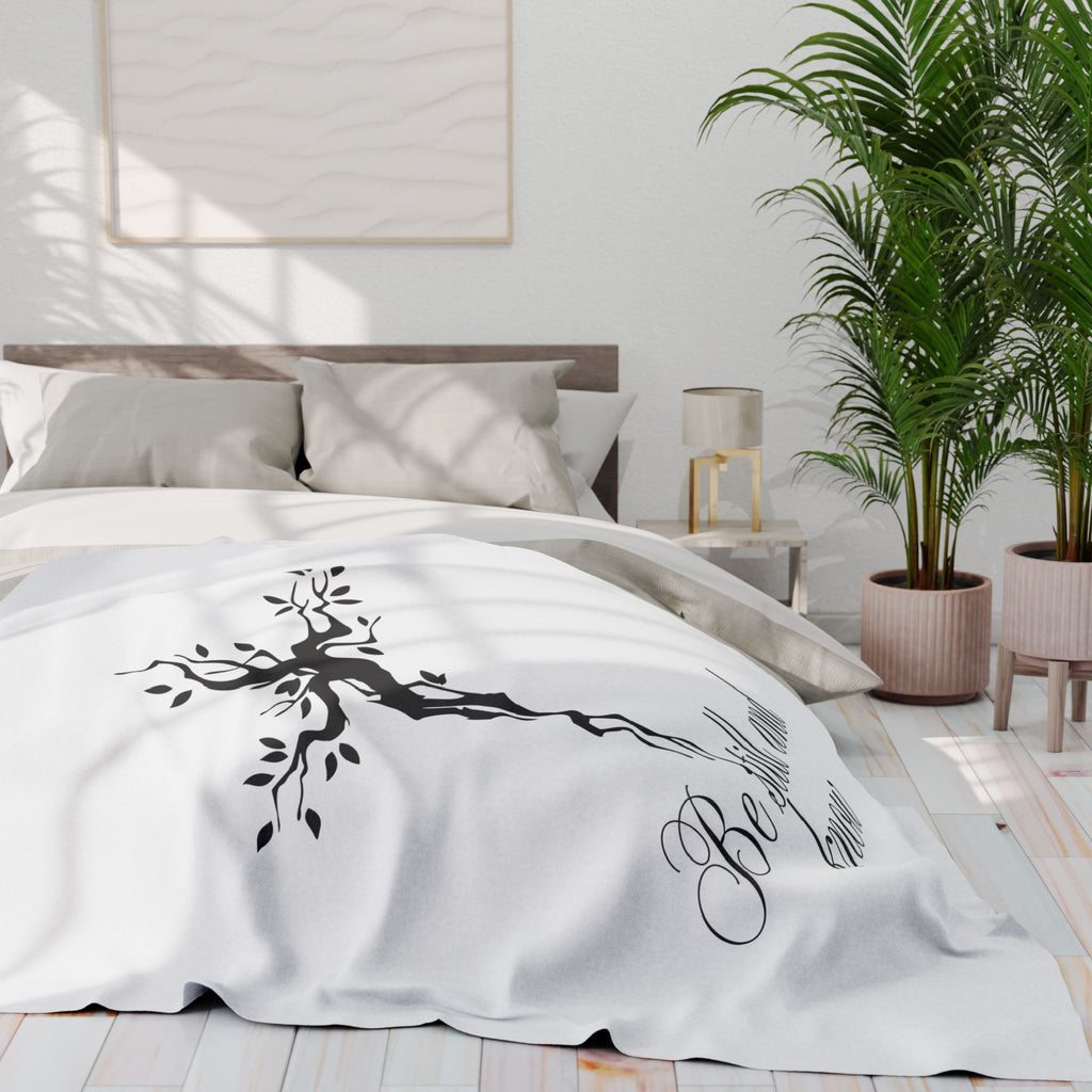 Be Still and Know – Bible Verse Blanket, Christian Faith Fleece Throw for Calm, Peaceful Living & Inspiration