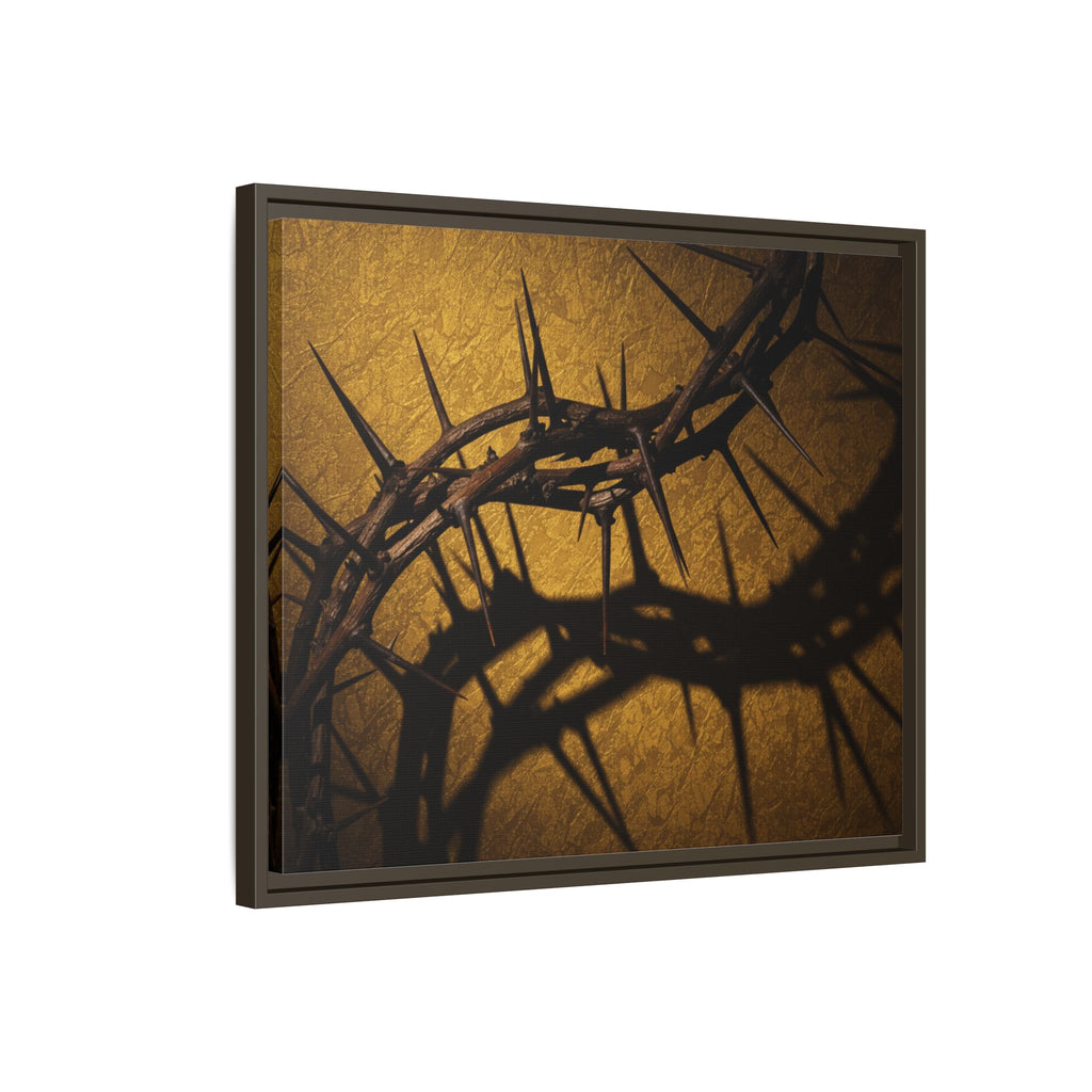 Crown of Thorns – Christian Wall Art, Symbol of Sacrifice and Faith,  Framed Matte Canvas Art - Religious Wall Decor, Unique Gift for Faith Lovers, Home Decoration.