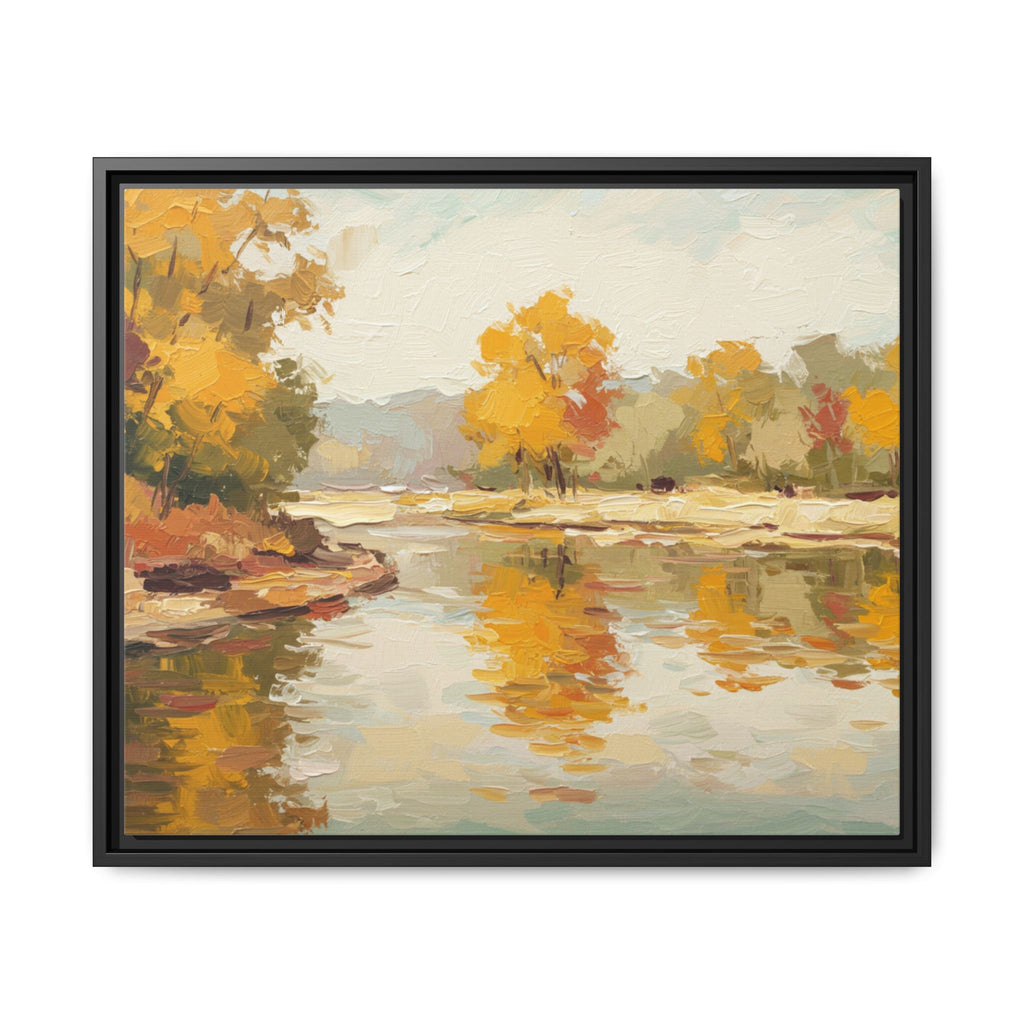 Framed Canvas Artwork, Landscape Decor, Autumn Art Print, Nature Wall Art, Home Decoration, Gift for Art Lovers