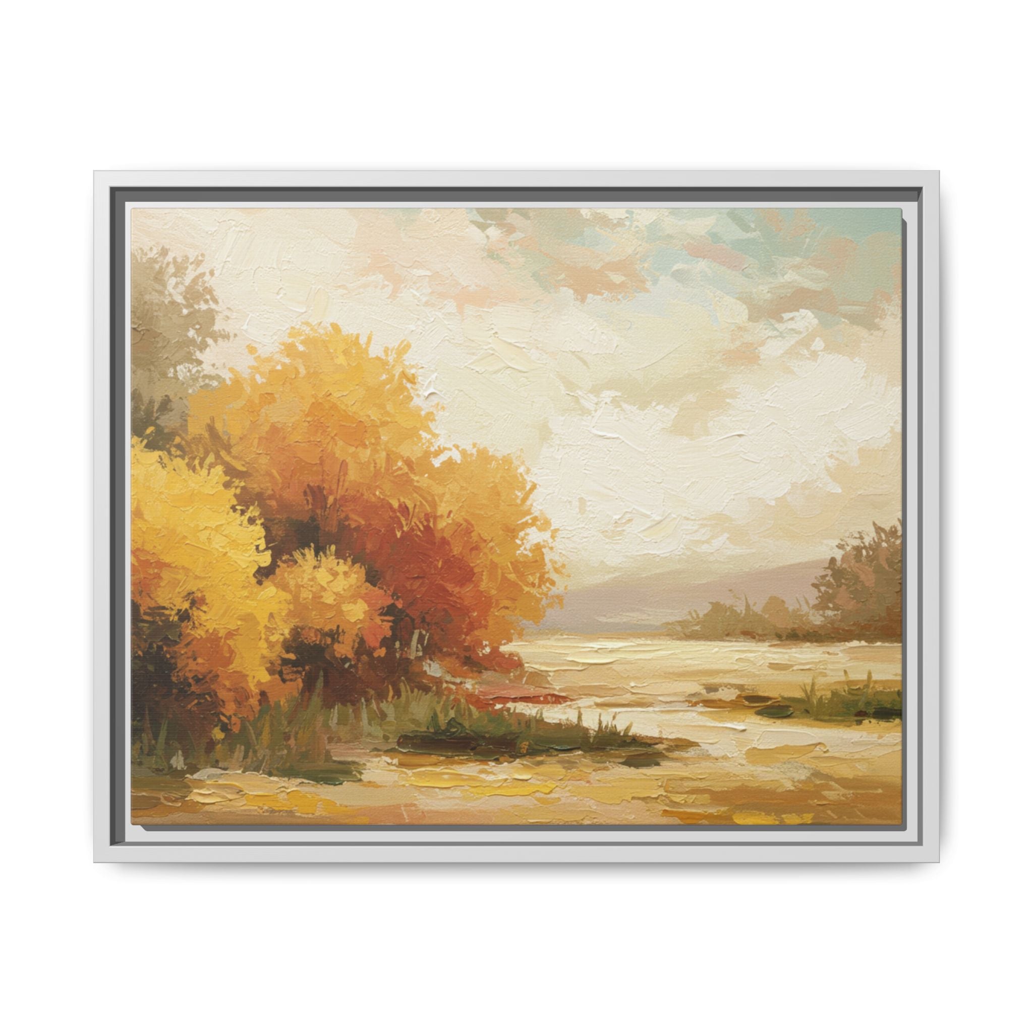 Autumn Landscape Framed Canvas Print, Perfect for Home Decor, Original Art, Gift for Nature Lovers, Wall Art, Fall Decor