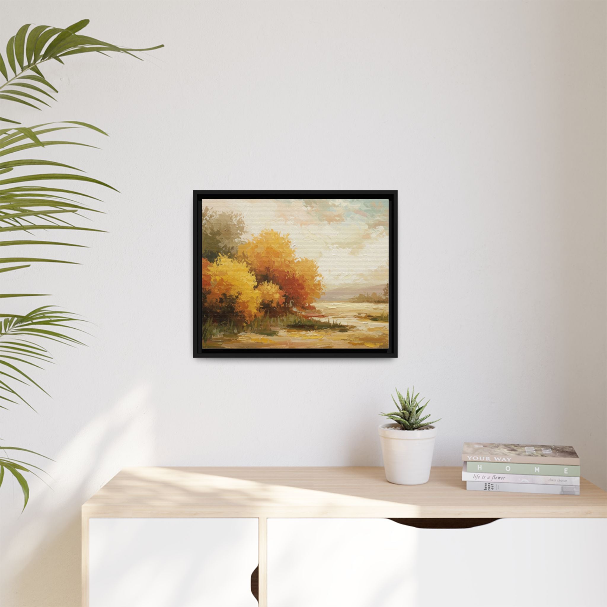 Autumn Landscape Framed Canvas Print, Perfect for Home Decor, Original Art, Gift for Nature Lovers, Wall Art, Fall Decor