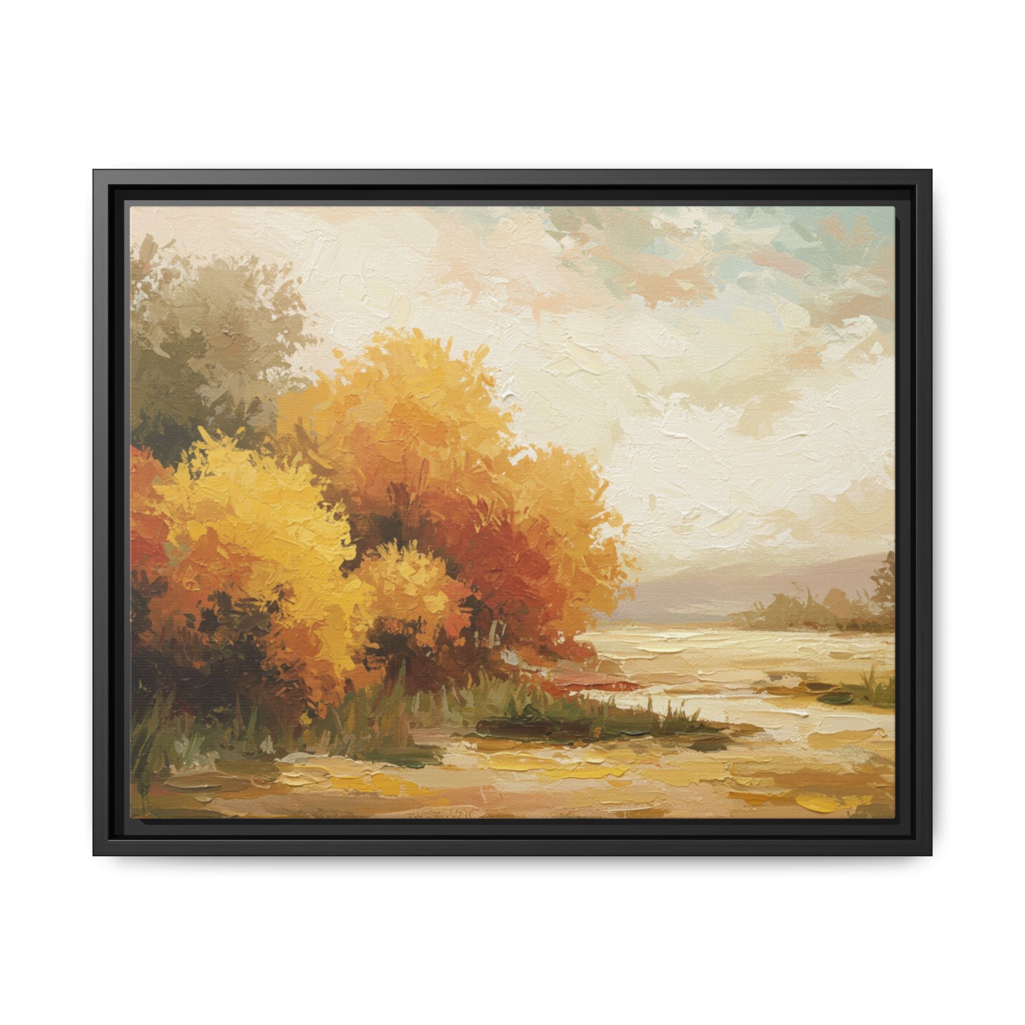 Autumn Landscape Framed Canvas Print, Perfect for Home Decor, Original Art, Gift for Nature Lovers, Wall Art, Fall Decor