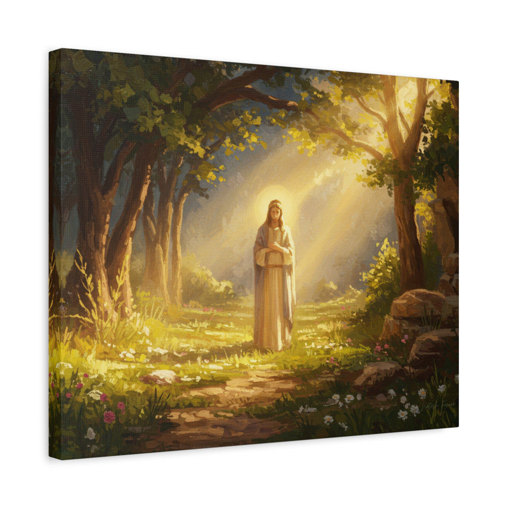 Serene Canvas Art Print, Inspirational Decor, Religious Wall Art, Nature Scene, Spiritual Home Decor, Gift for Believers