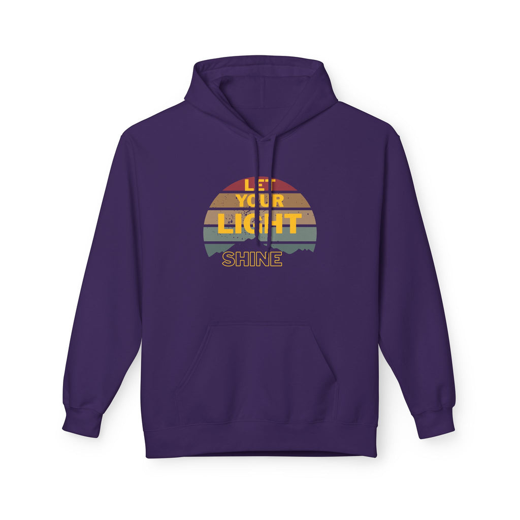Let Your Light Shine Hoodie – Retro Christian Sweatshirt, Faith Quote Pullover, Inspirational Gift for Men & Women, Unisex Midweight Softstyle Fleece Hoodie
