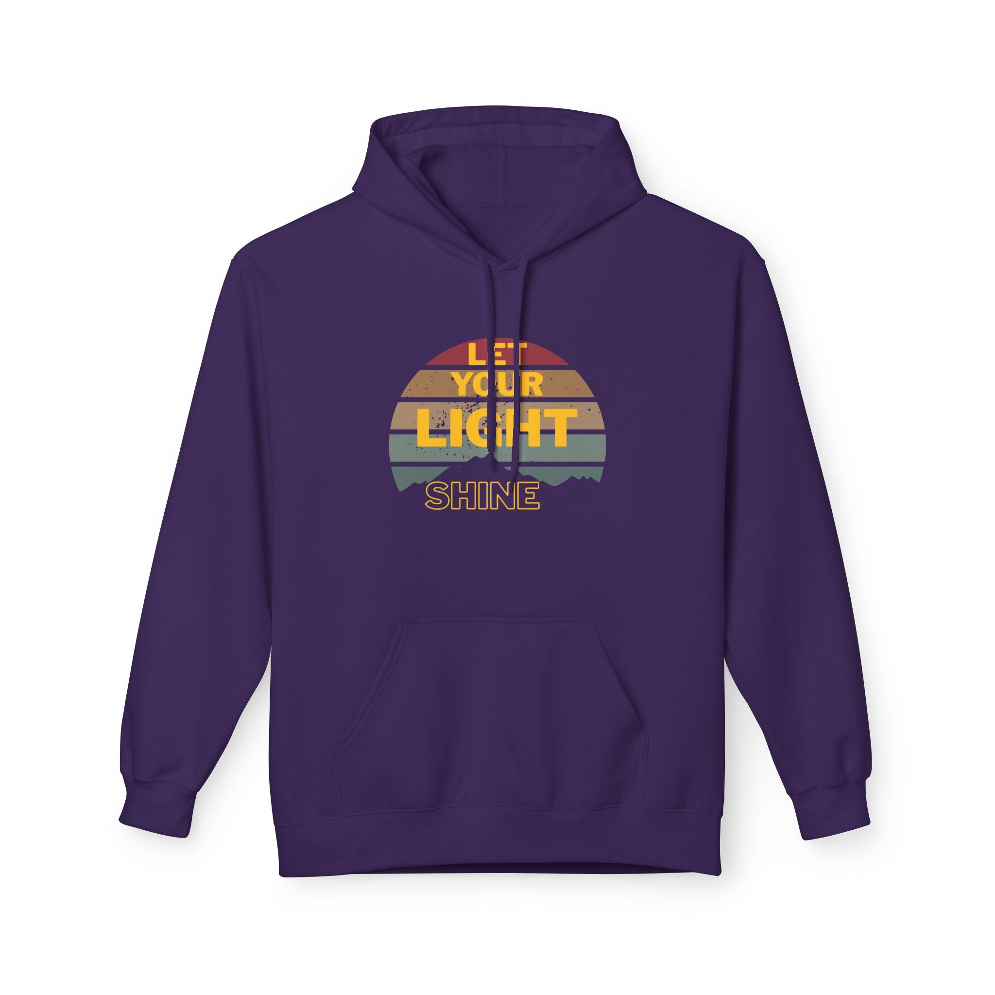 Let Your Light Shine Hoodie – Retro Christian Sweatshirt, Faith Quote Pullover, Inspirational Gift for Men & Women, Unisex Midweight Softstyle Fleece Hoodie