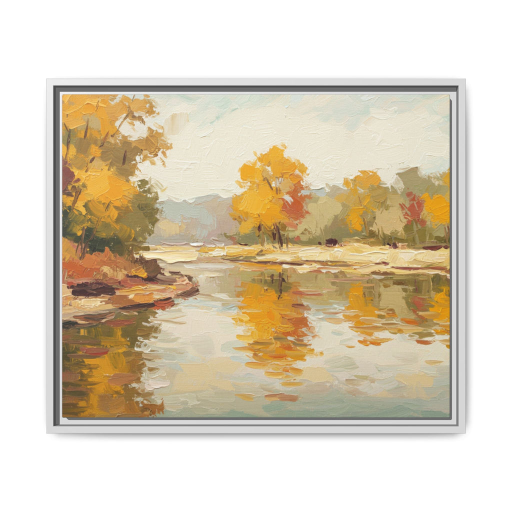 Framed Canvas Artwork, Landscape Decor, Autumn Art Print, Nature Wall Art, Home Decoration, Gift for Art Lovers