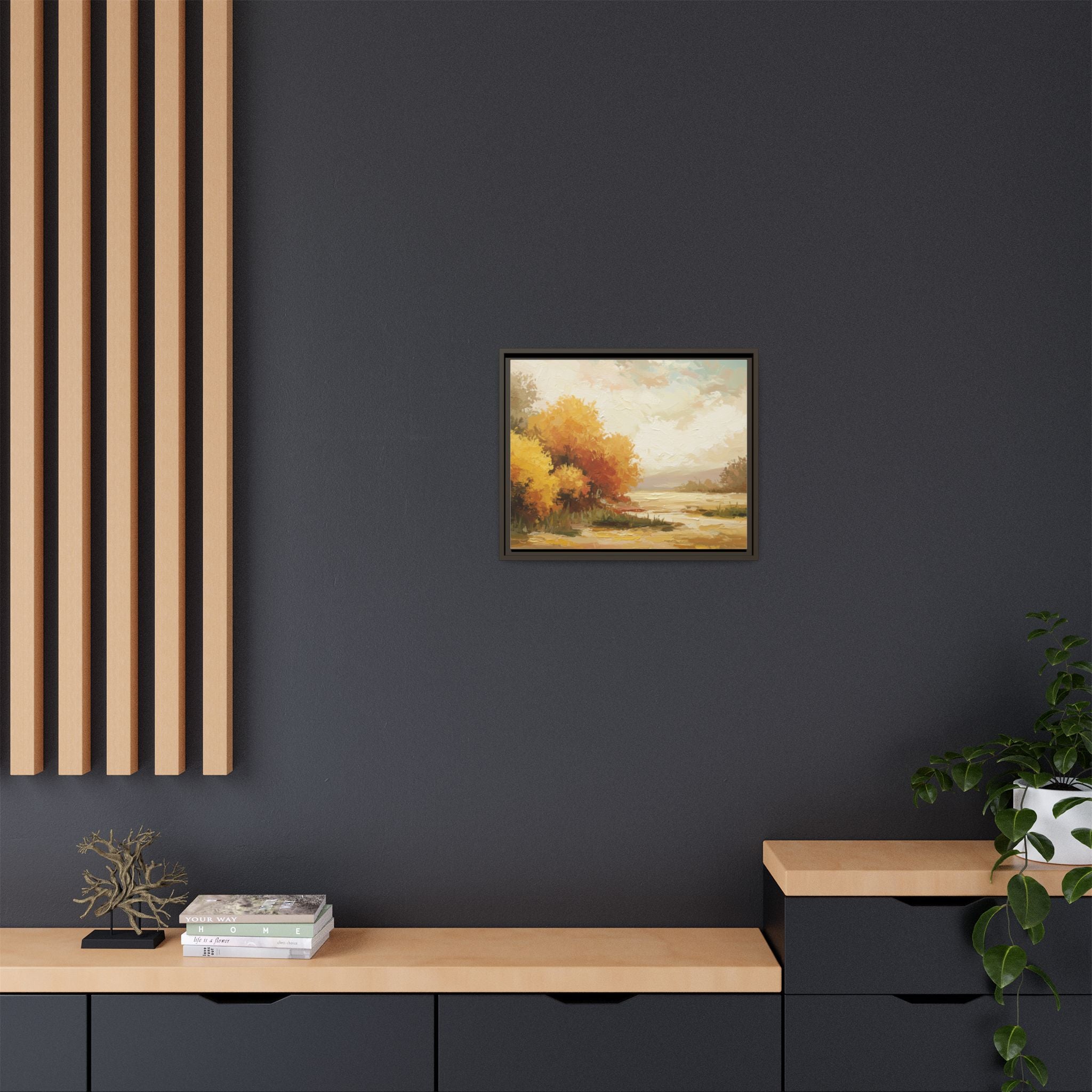 Autumn Landscape Framed Canvas Print, Perfect for Home Decor, Original Art, Gift for Nature Lovers, Wall Art, Fall Decor
