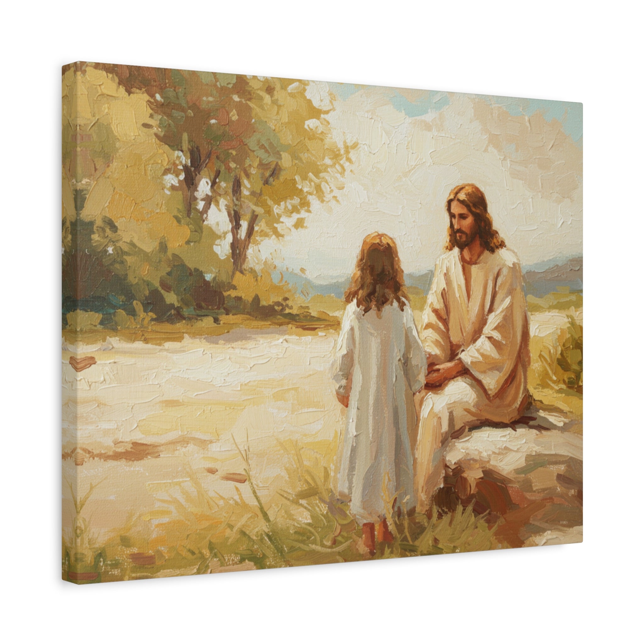 Framed Religious Art Print, Inspirational Home Decor, Jesus and Child Canvas, Spiritual Gift, Wall Art for Faith Lovers