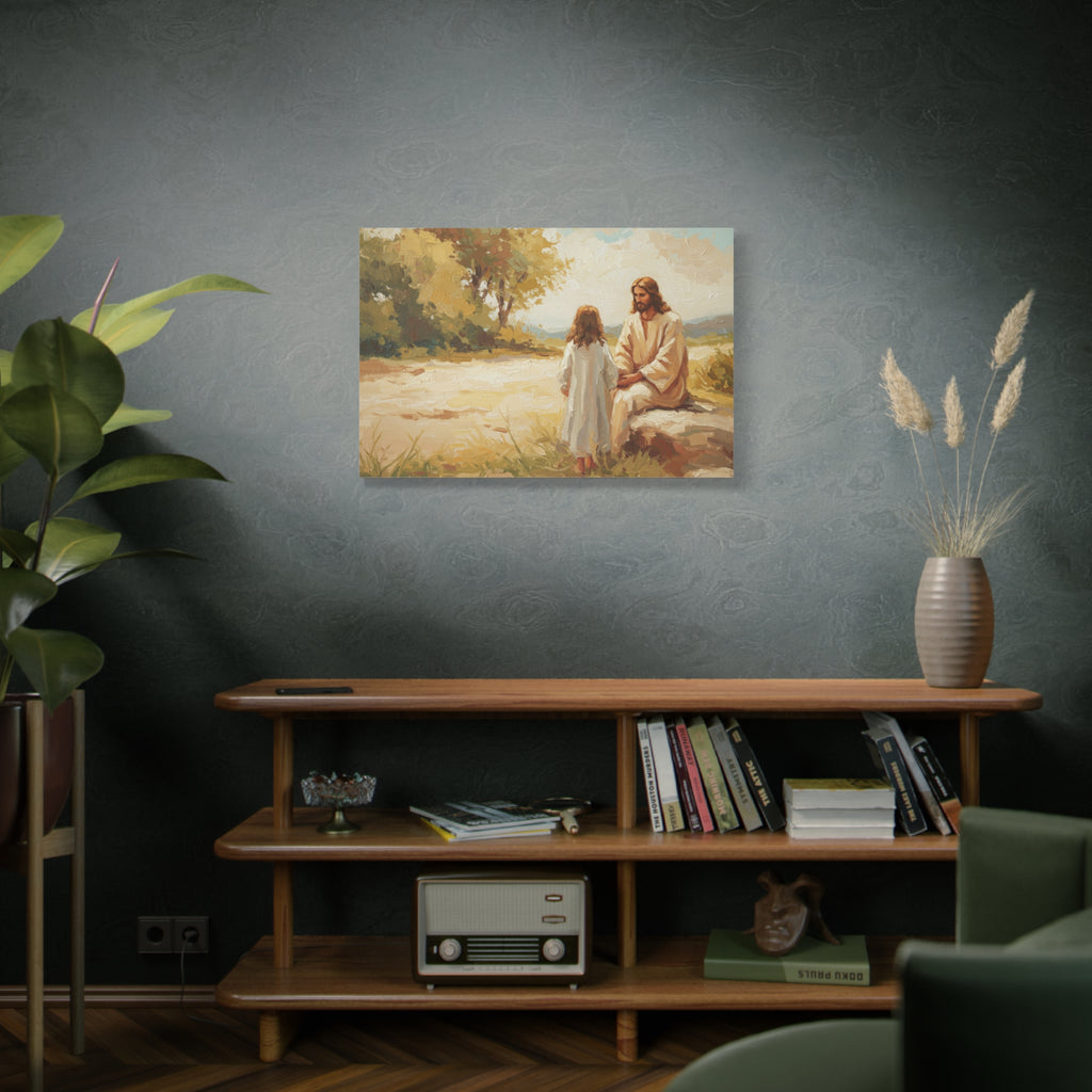 Framed Religious Art Print, Inspirational Home Decor, Jesus and Child Canvas, Spiritual Gift, Wall Art for Faith Lovers