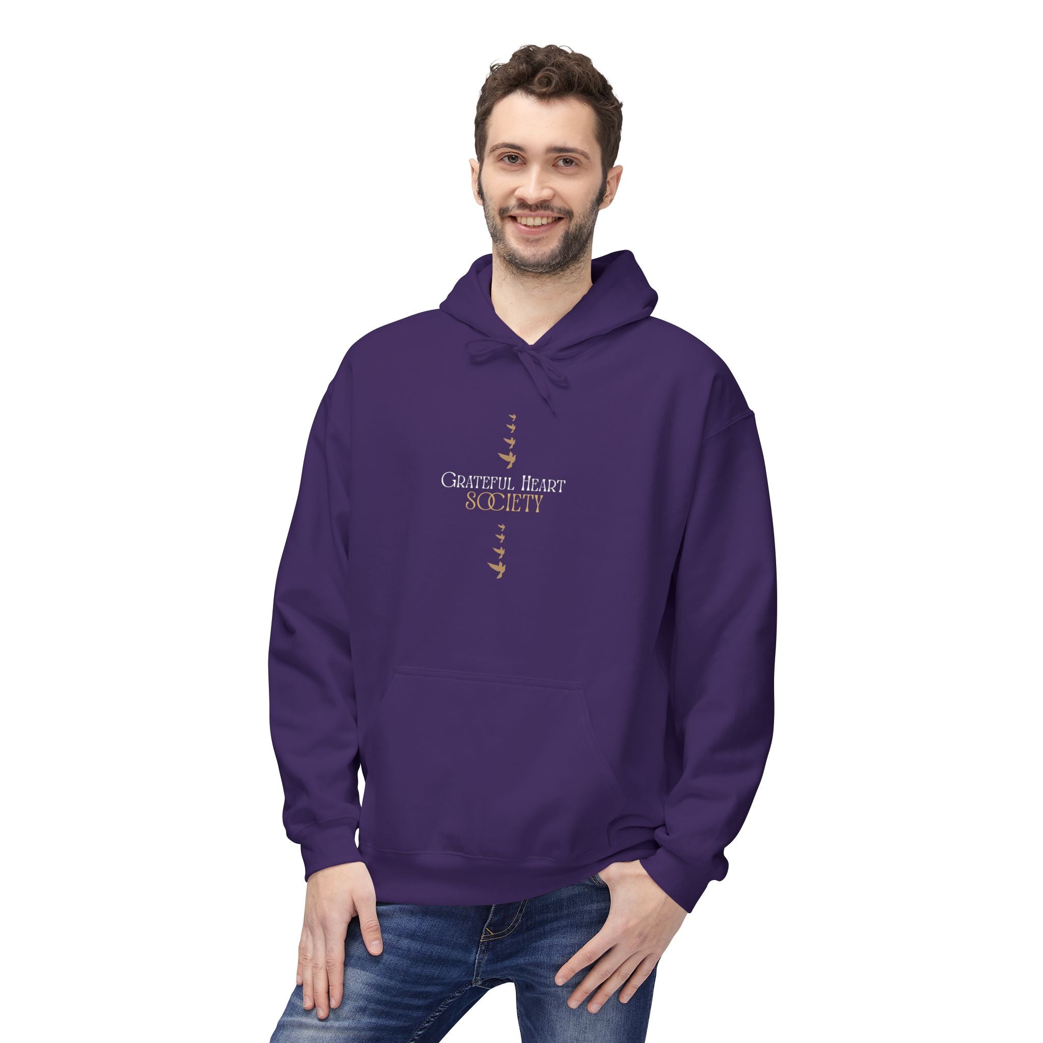 Grateful Heart Society Hoodie – Unisex Faith & Gratitude  Cozy Sweatshirt, Inspirational Spiritual Apparel,  Motivational Gift