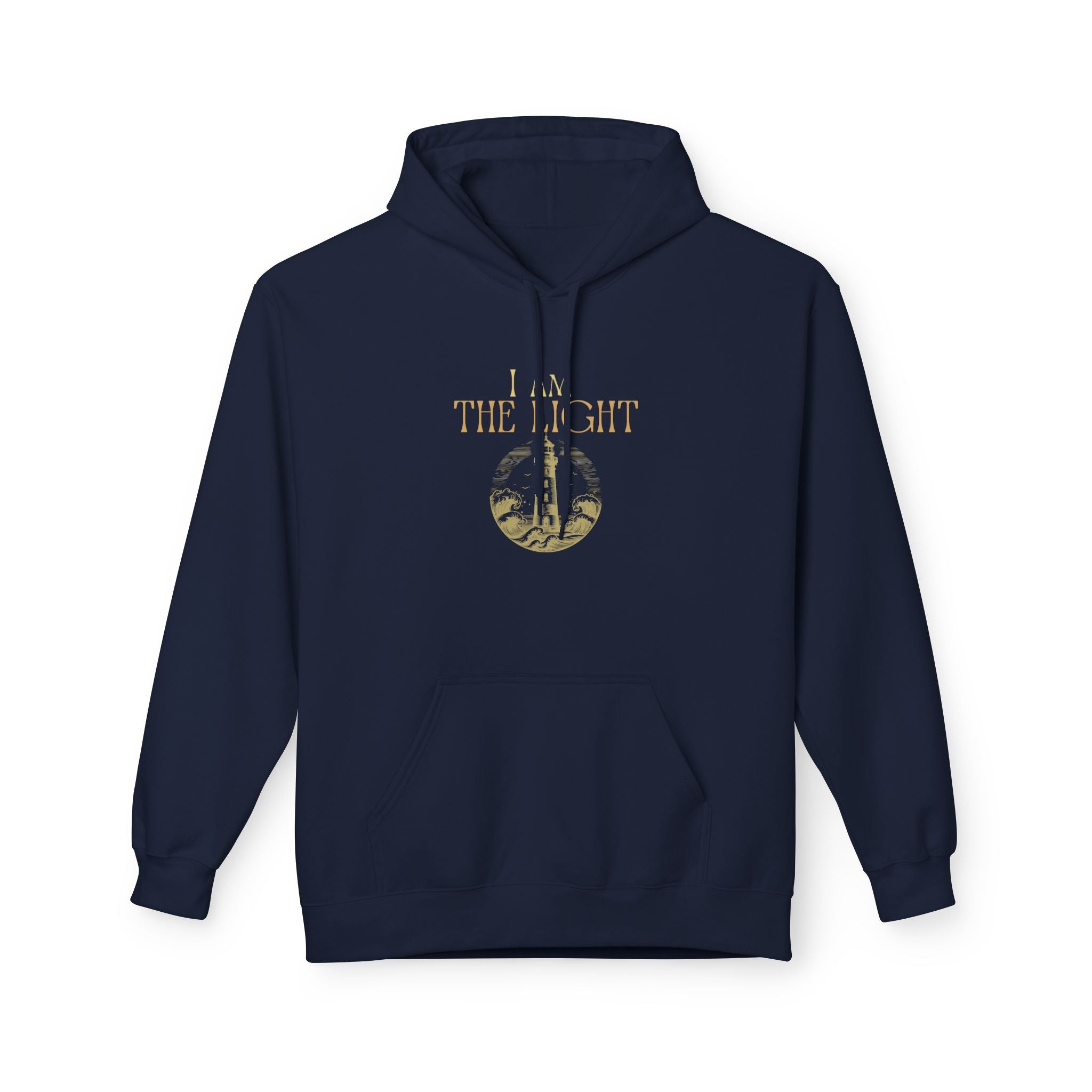 “I AM THE LIGHT Unisex Hoodie, Cozy Inspirational Sweatshirt, Faith Apparel for Men & Women, Spiritual Motivational Gift Idea”