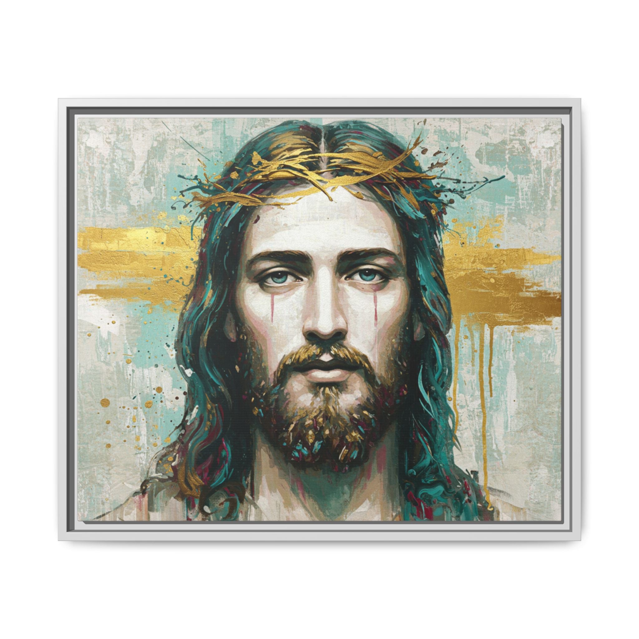Jesus Face Framed Matte Canvas Art - Multi-Color Religious Wall Decor, Unique Gift for Faith Lovers, Home Decoration, Christian Art, [...]
