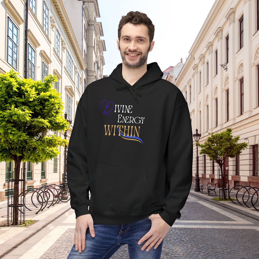 Divine Energy Within Hoodie – Unisex Spiritual Cozy  Sweatshirt, Faith & Light Collection, Inspirational Spiritual Apparel,  Motivational Gift