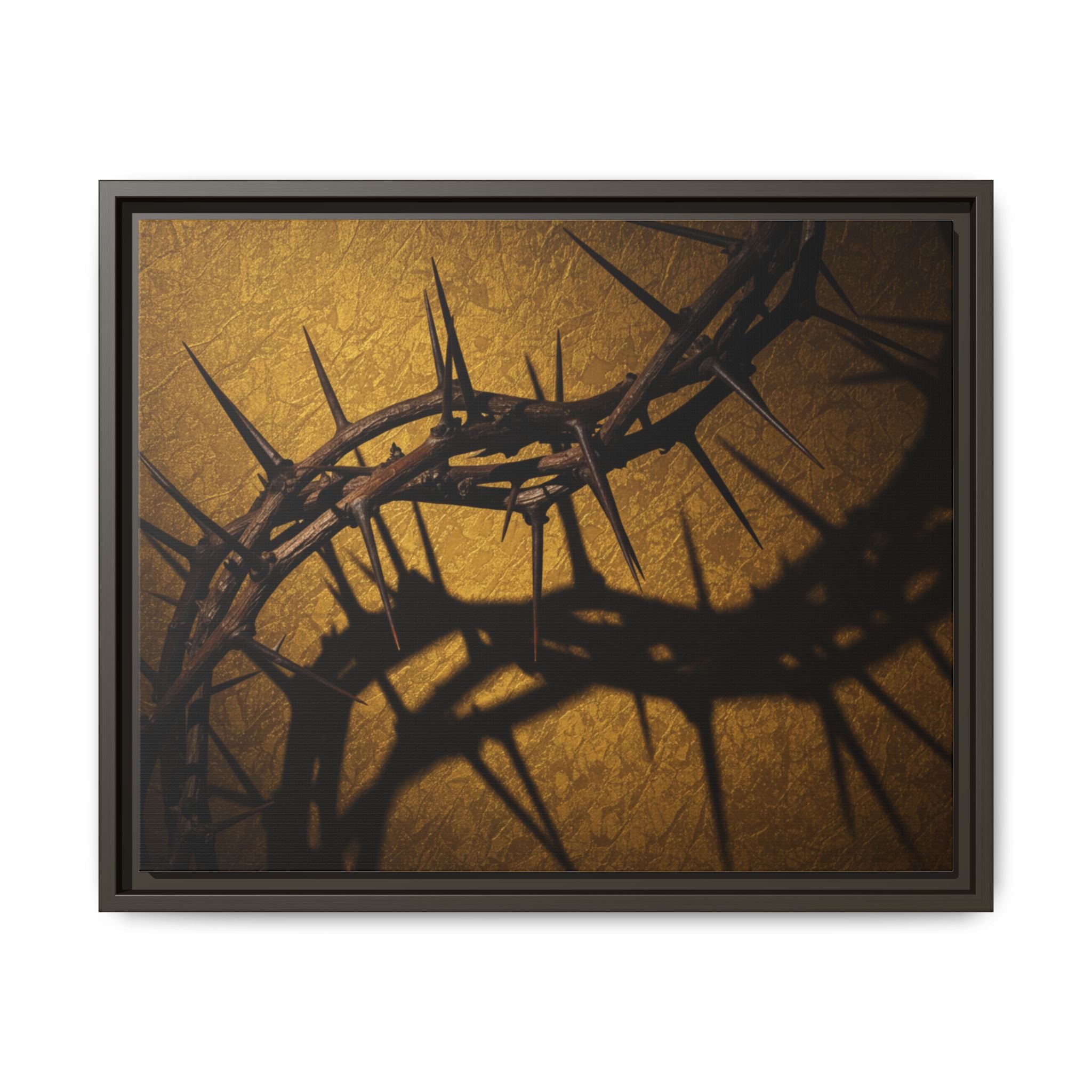 Crown of Thorns – Christian Wall Art, Symbol of Sacrifice and Faith,  Framed Matte Canvas Art - Religious Wall Decor, Unique Gift for Faith Lovers, Home Decoration.
