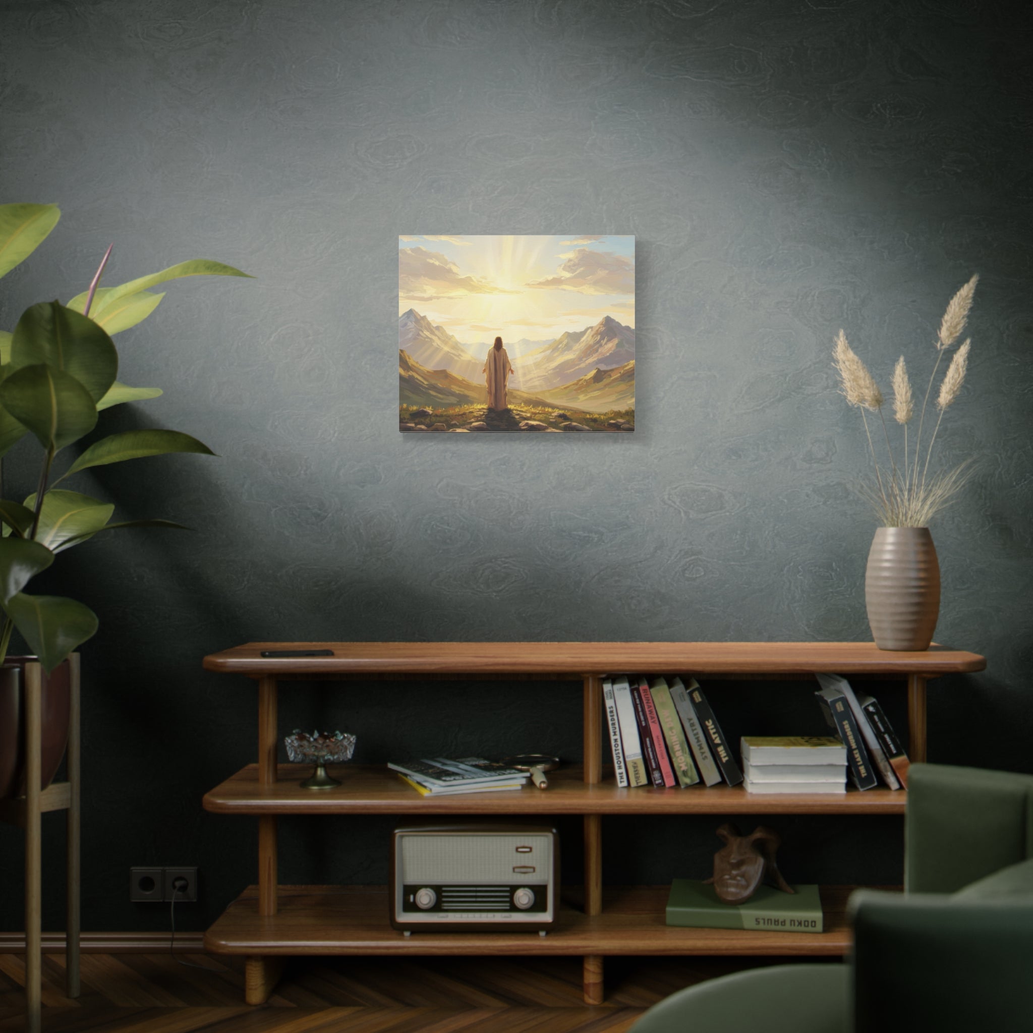 Inspirational Canvas Wall Art, Serenity in Nature, Jesus Artwork, Spiritual Decor, Motivational Gift, Christian Home Decoration
