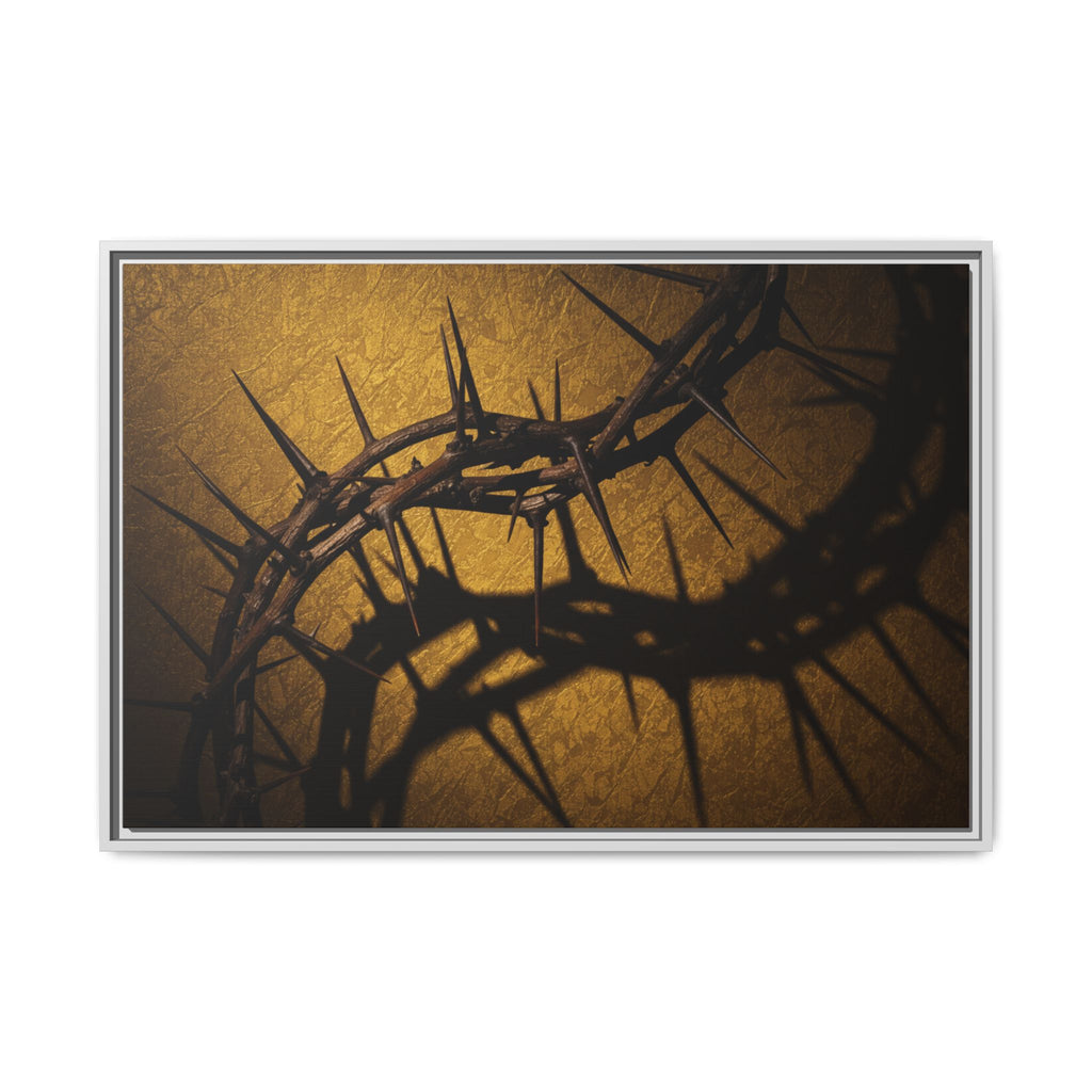 Crown of Thorns – Christian Wall Art, Symbol of Sacrifice and Faith,  Framed Matte Canvas Art - Religious Wall Decor, Unique Gift for Faith Lovers, Home Decoration.