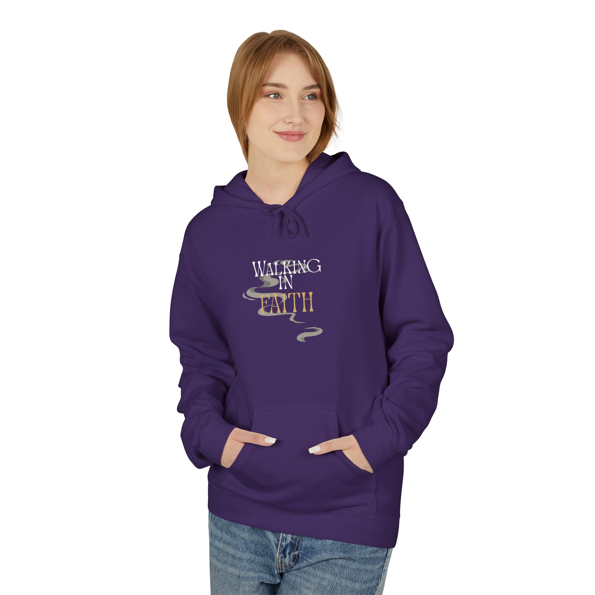 Walking in Faith Hoodie – Minimalist Unisex Sweatshirt, Christian Inspiration & Comfort ,  Inspirational Spiritual Apparel,  Motivational Gift