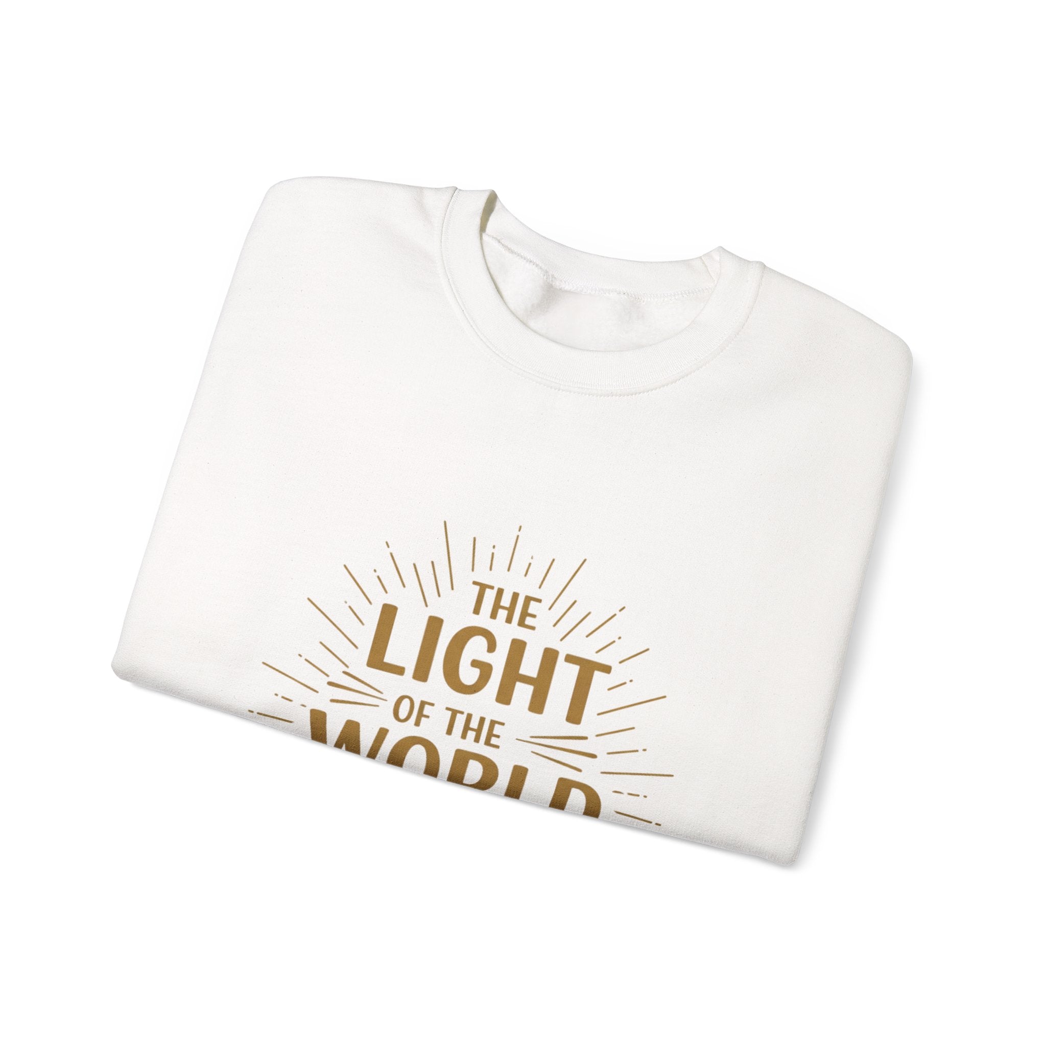 Light of the World Crewneck Sweatshirt, Inspirational Sweatshirt, Faith-Based Apparel, Christian Gift, Cozy Church Wear