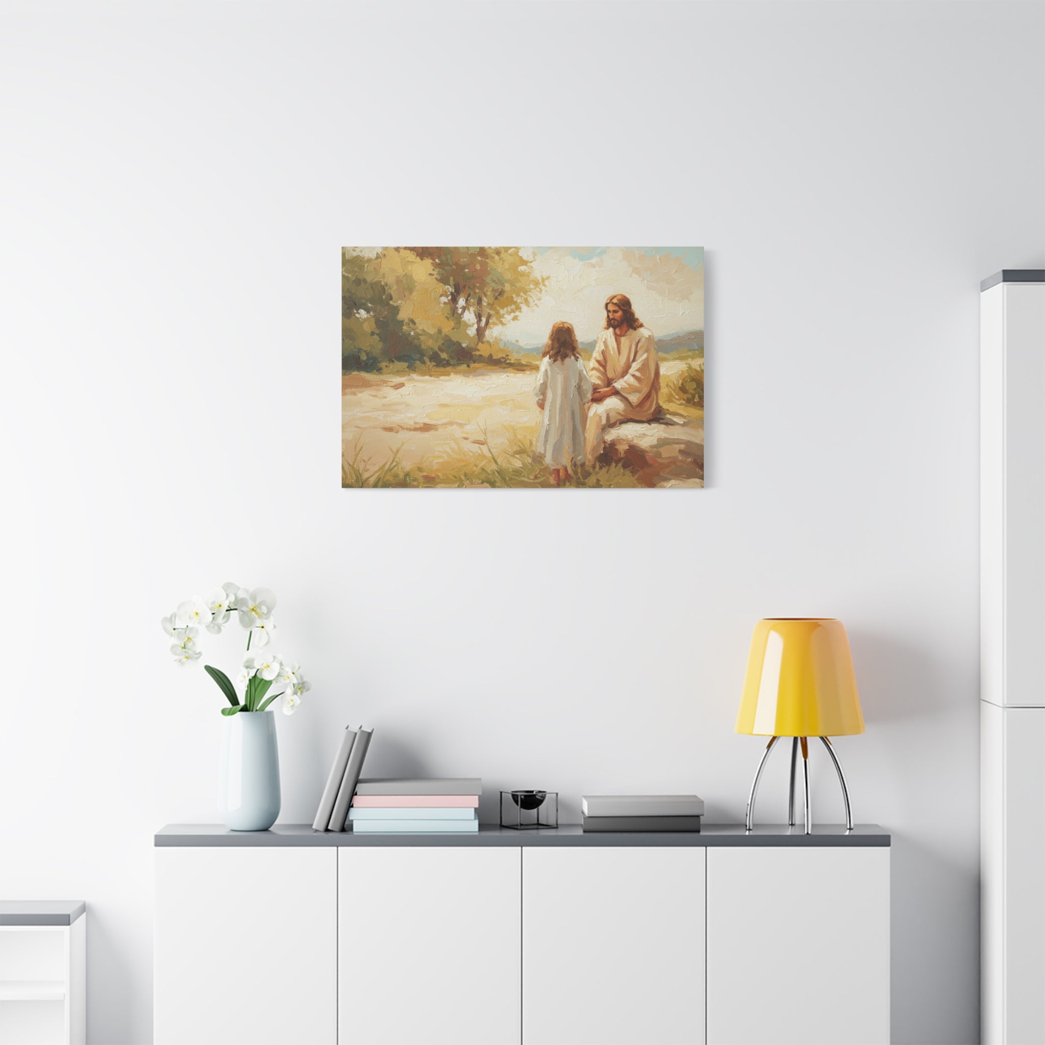 Framed Religious Art Print, Inspirational Home Decor, Jesus and Child Canvas, Spiritual Gift, Wall Art for Faith Lovers
