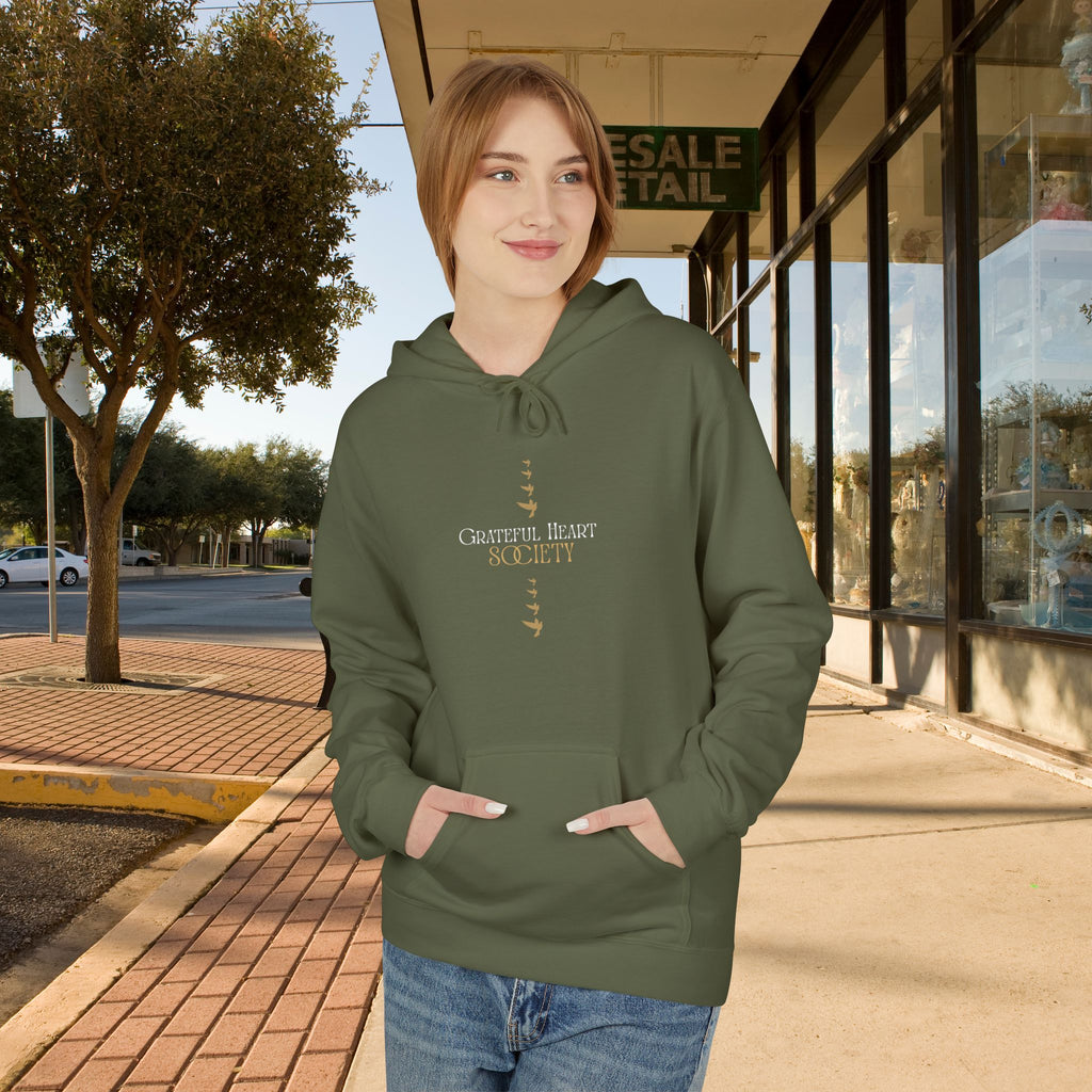 Grateful Heart Society Hoodie – Unisex Faith & Gratitude  Cozy Sweatshirt, Inspirational Spiritual Apparel,  Motivational Gift