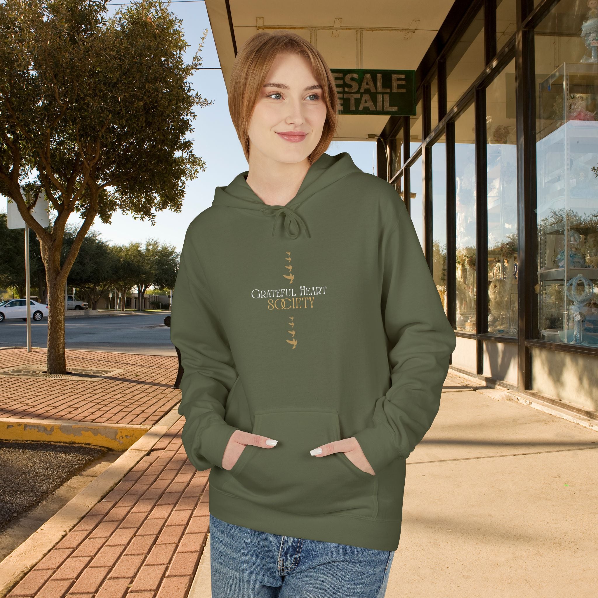 Grateful Heart Society Hoodie – Unisex Faith & Gratitude  Cozy Sweatshirt, Inspirational Spiritual Apparel,  Motivational Gift