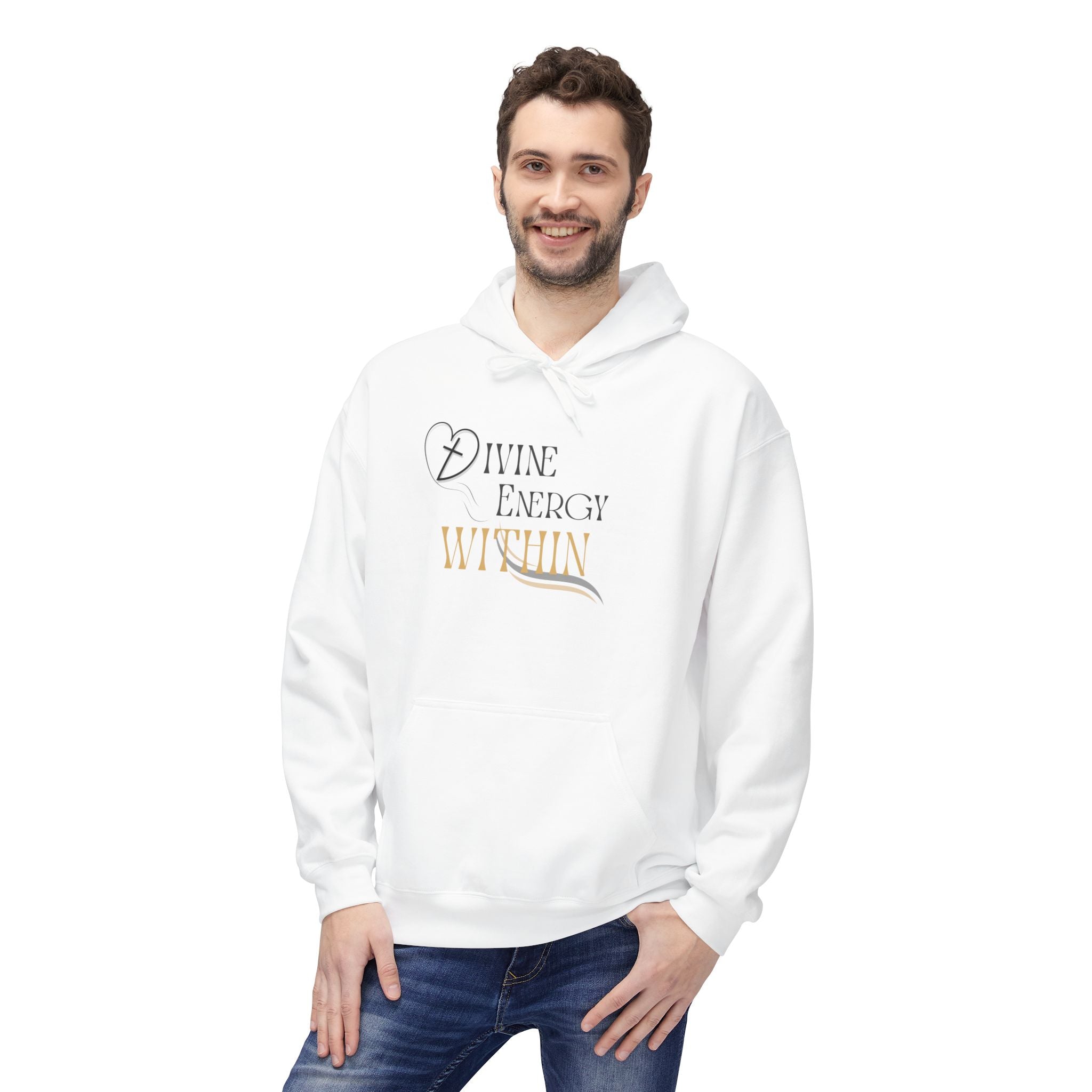 Divine Energy Within Hoodie – Unisex Spiritual Cozy  Sweatshirt, Faith & Light Collection, Inspirational Spiritual Apparel,  Motivational Gift