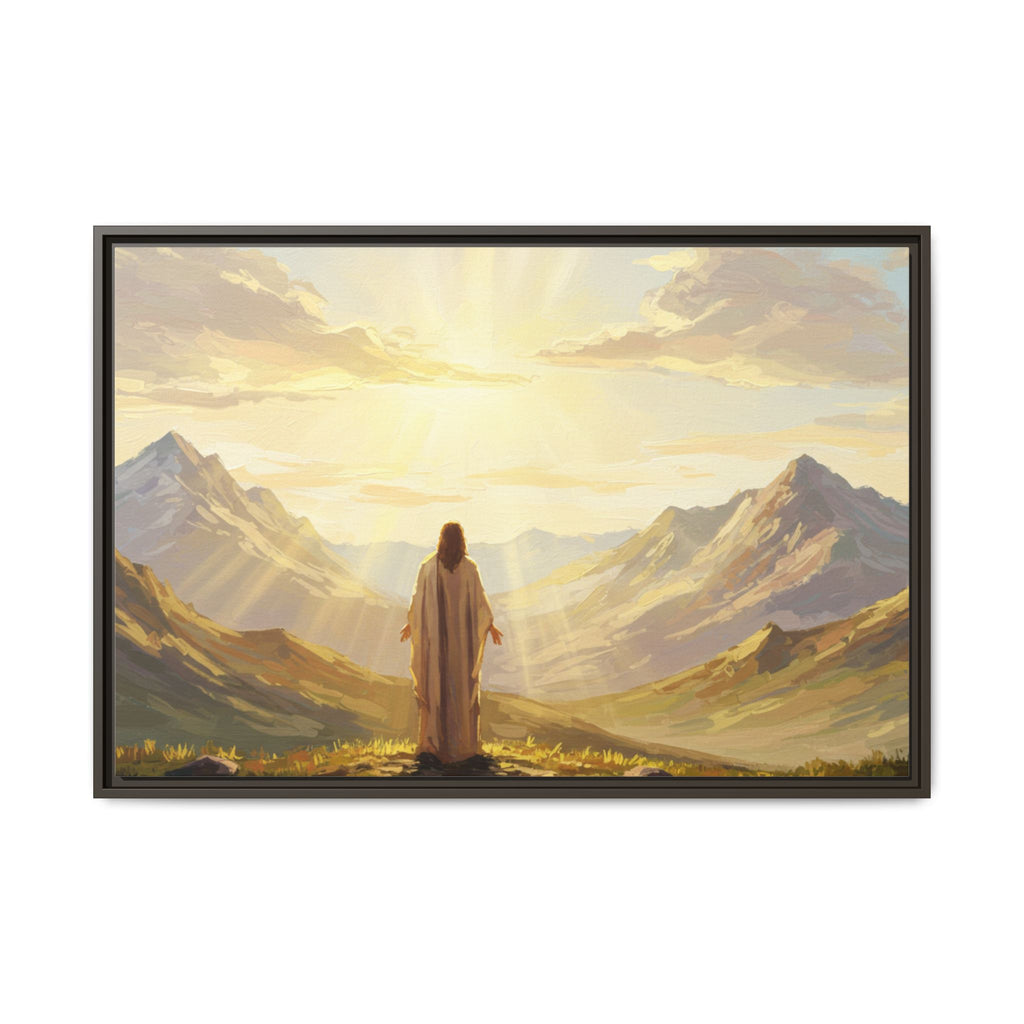 Framed Canvas Print - Uplifting Mountain Landscape Art, Inspirational Home Decor, Gift for Religious Celebrations, Motivational Wall [...]