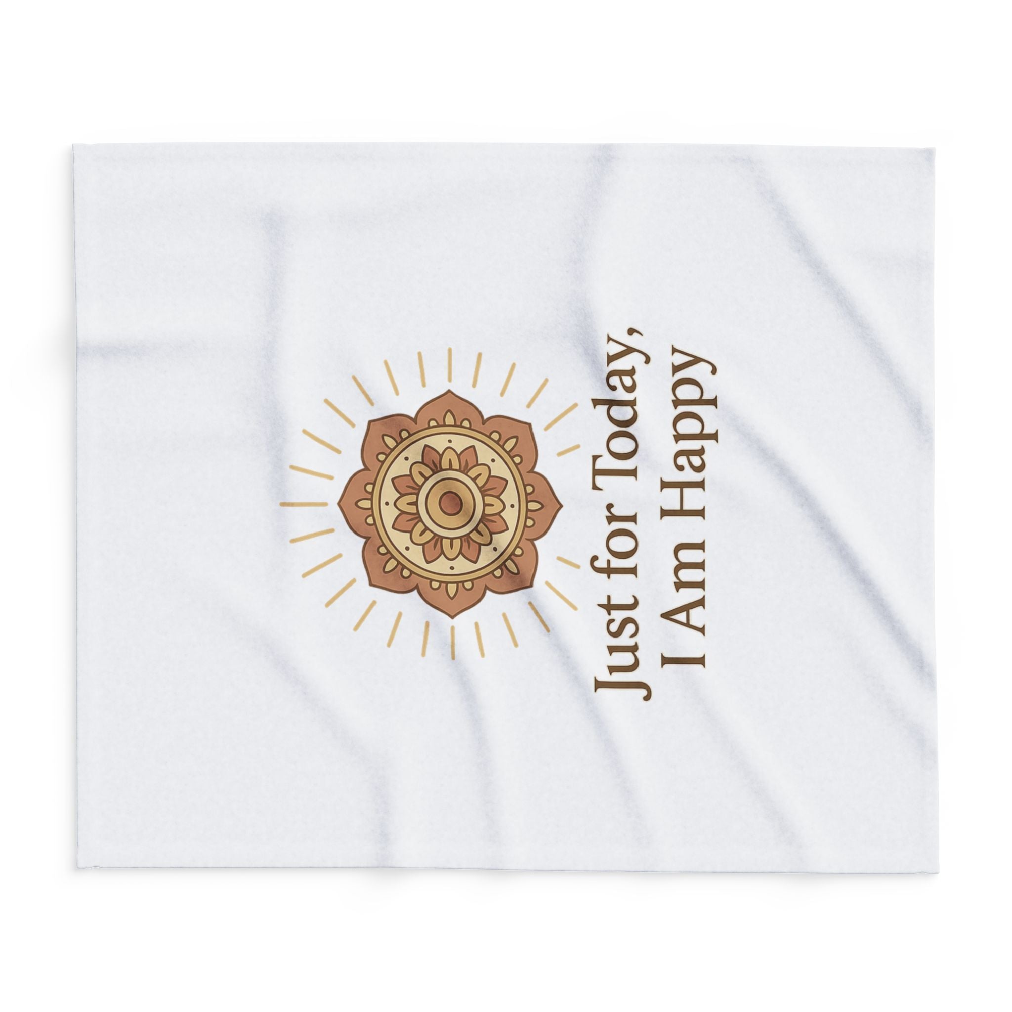 Just for Today, I Am Happy – Inspirational Mindfulness Blanket, Positive Affirmation Fleece Throw for Gratitude, Peace & Self-Care