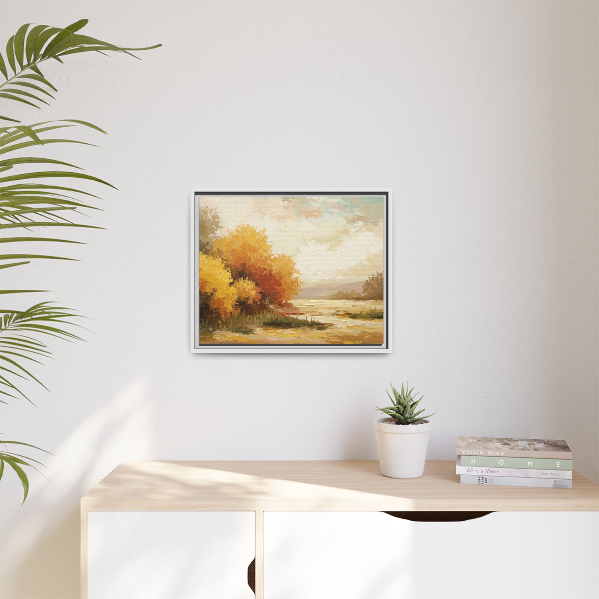 Autumn Landscape Framed Canvas Print, Perfect for Home Decor, Original Art, Gift for Nature Lovers, Wall Art, Fall Decor