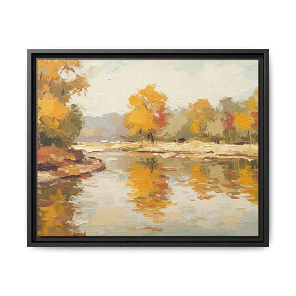Framed Canvas Artwork, Landscape Decor, Autumn Art Print, Nature Wall Art, Home Decoration, Gift for Art Lovers