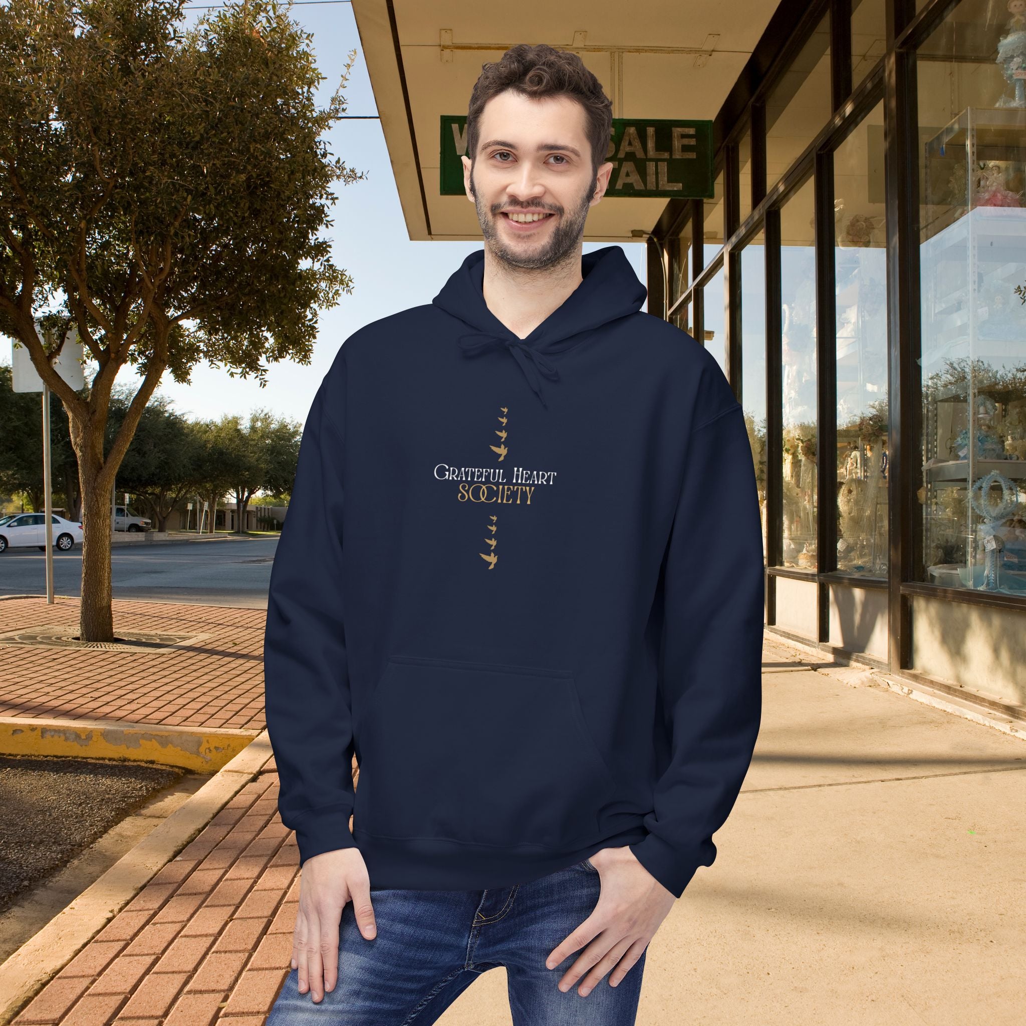 Grateful Heart Society Hoodie – Unisex Faith & Gratitude  Cozy Sweatshirt, Inspirational Spiritual Apparel,  Motivational Gift