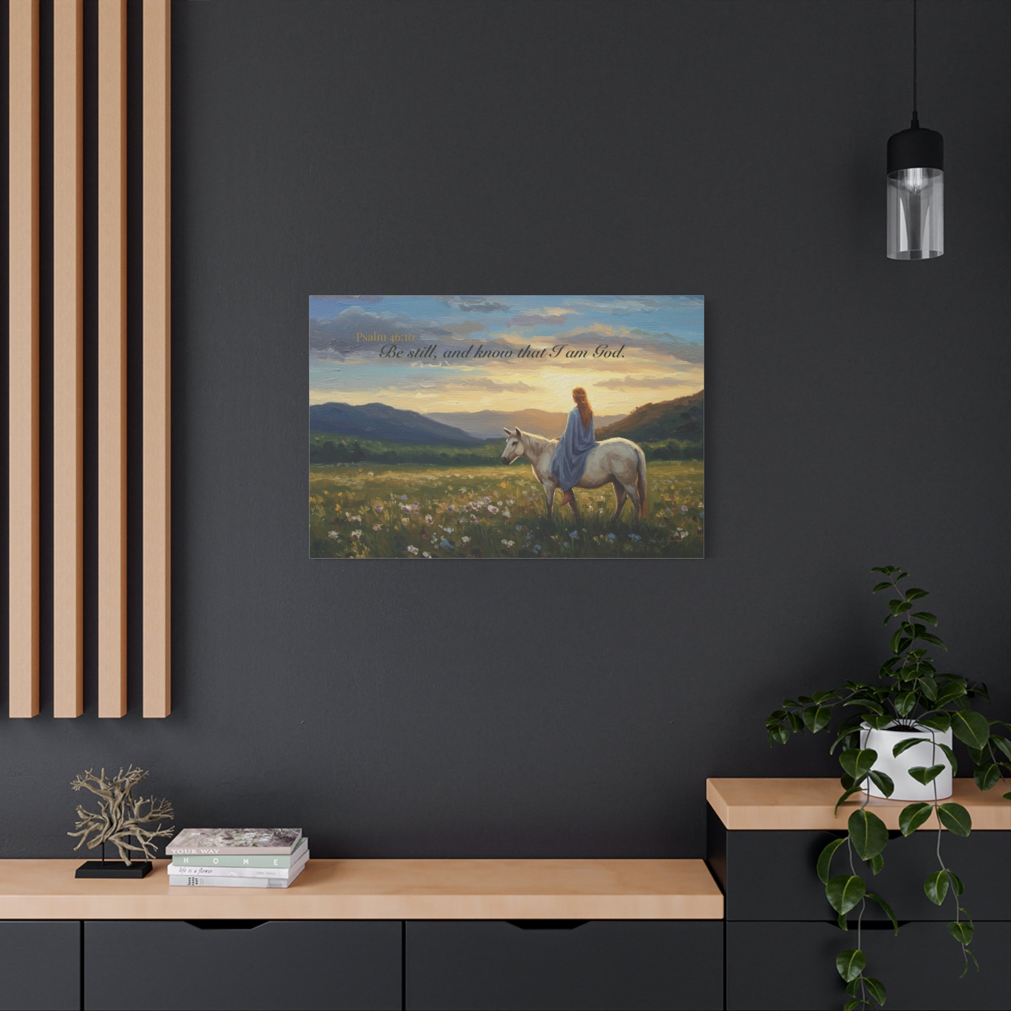 Inspirational Canvas Wall Art, Psalm 46:10, Home Decor for Faith and Hope, Gift for Religious Occasions, Nature Art