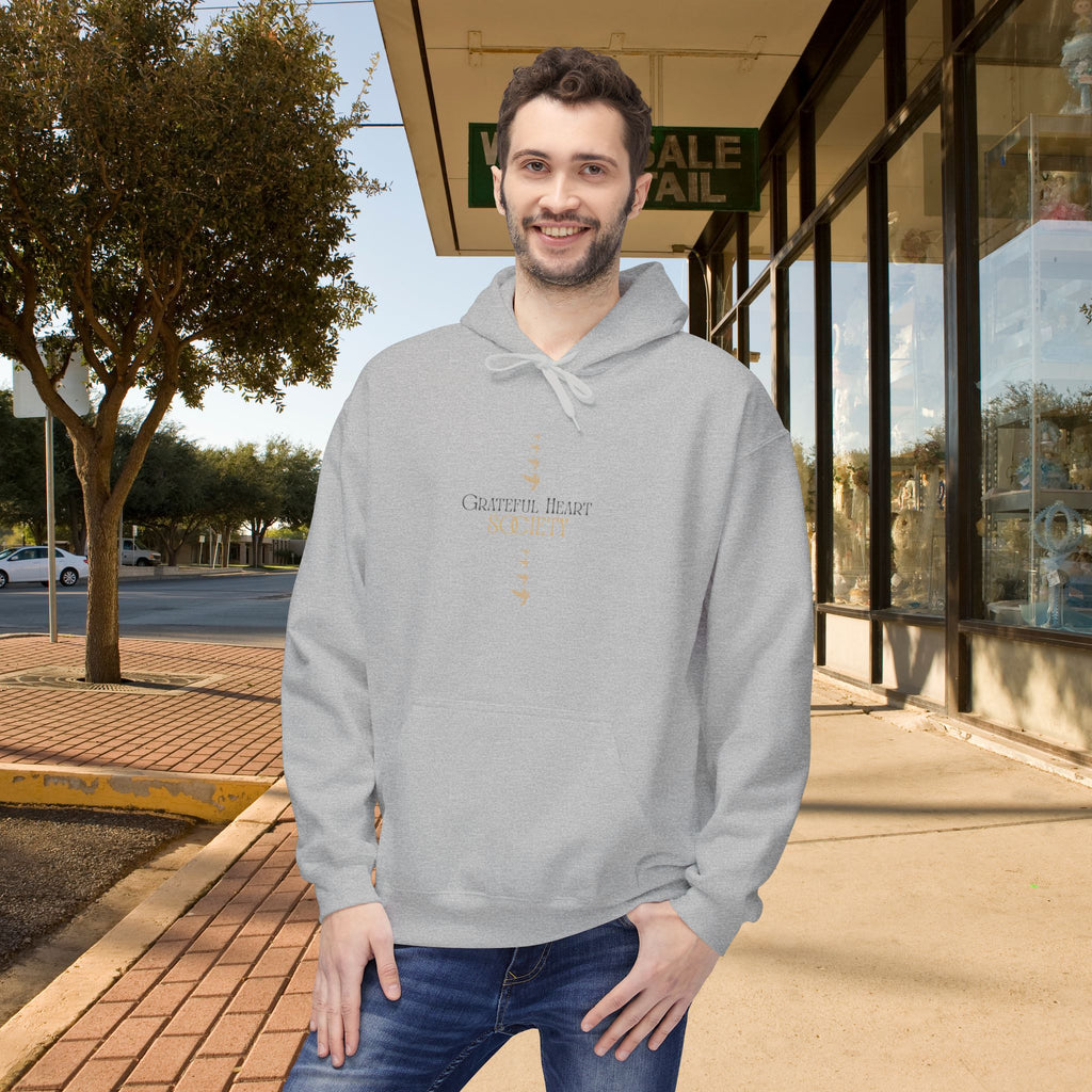Grateful Heart Society Hoodie – Unisex Faith & Gratitude  Cozy Sweatshirt, Inspirational Spiritual Apparel,  Motivational Gift