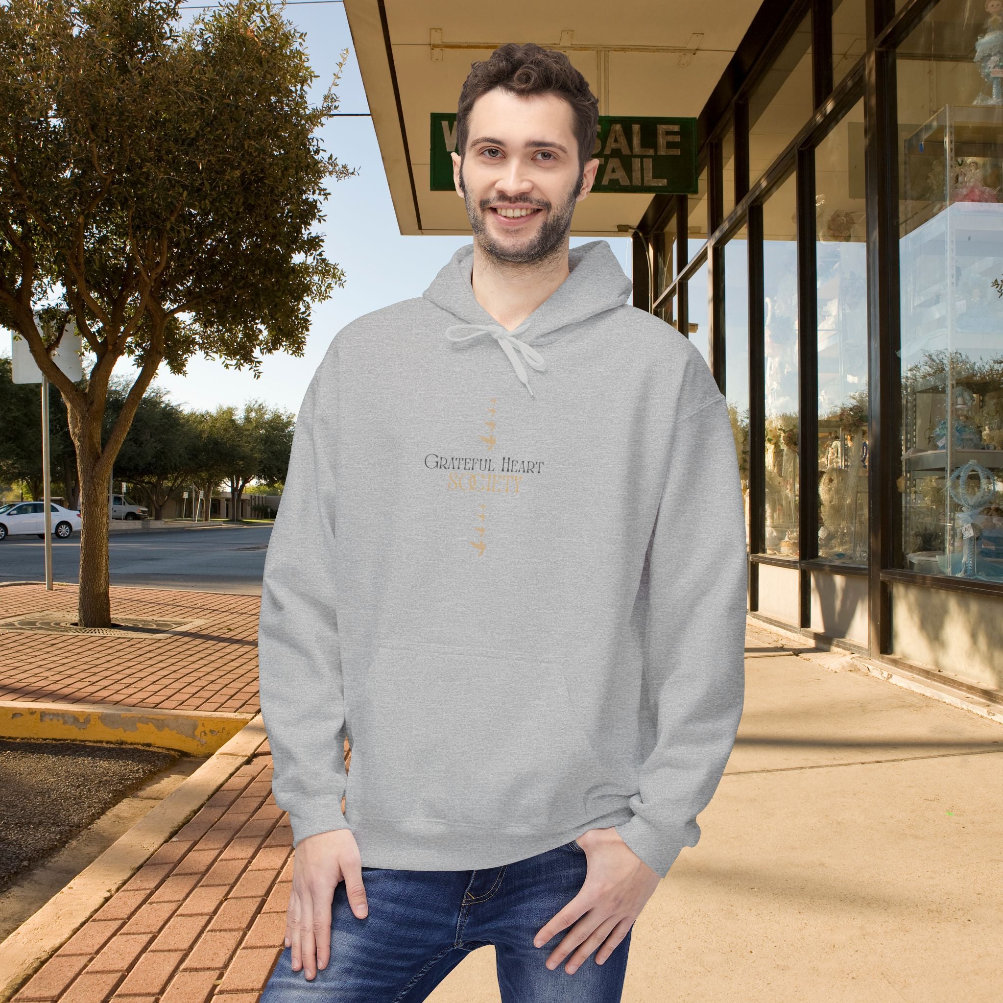 Grateful Heart Society Hoodie – Unisex Faith & Gratitude  Cozy Sweatshirt, Inspirational Spiritual Apparel,  Motivational Gift