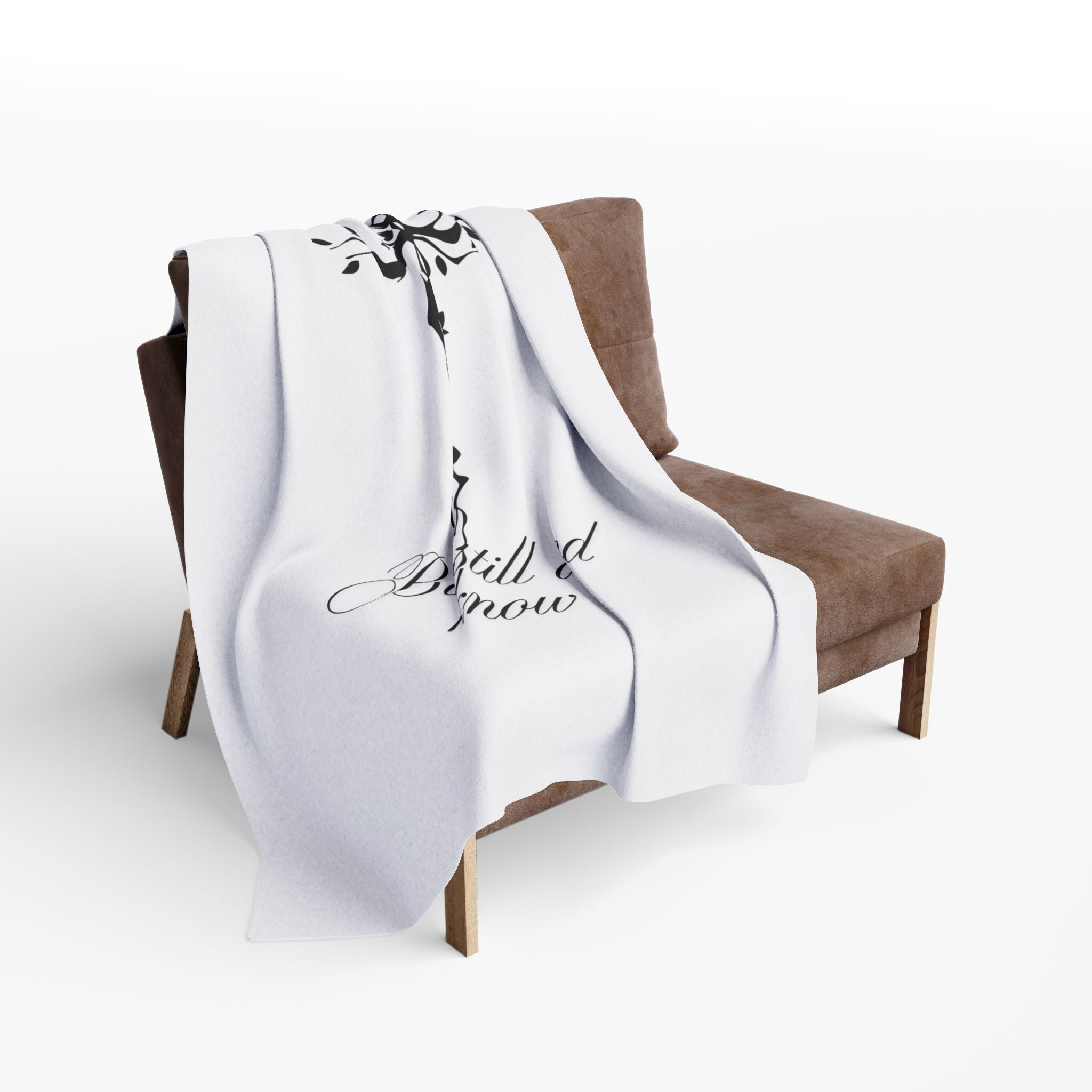 Be Still and Know – Bible Verse Blanket, Christian Faith Fleece Throw for Calm, Peaceful Living & Inspiration