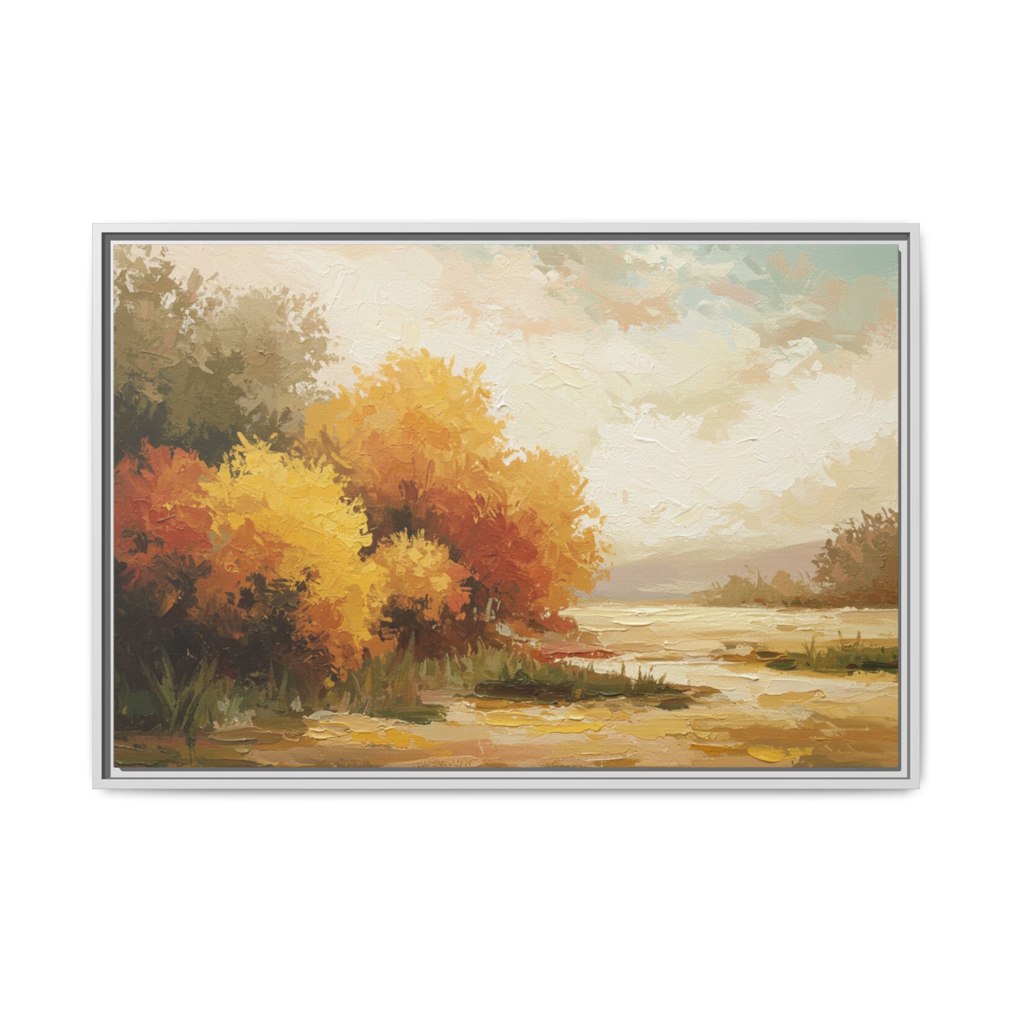 Autumn Landscape Framed Canvas Print, Perfect for Home Decor, Original Art, Gift for Nature Lovers, Wall Art, Fall Decor