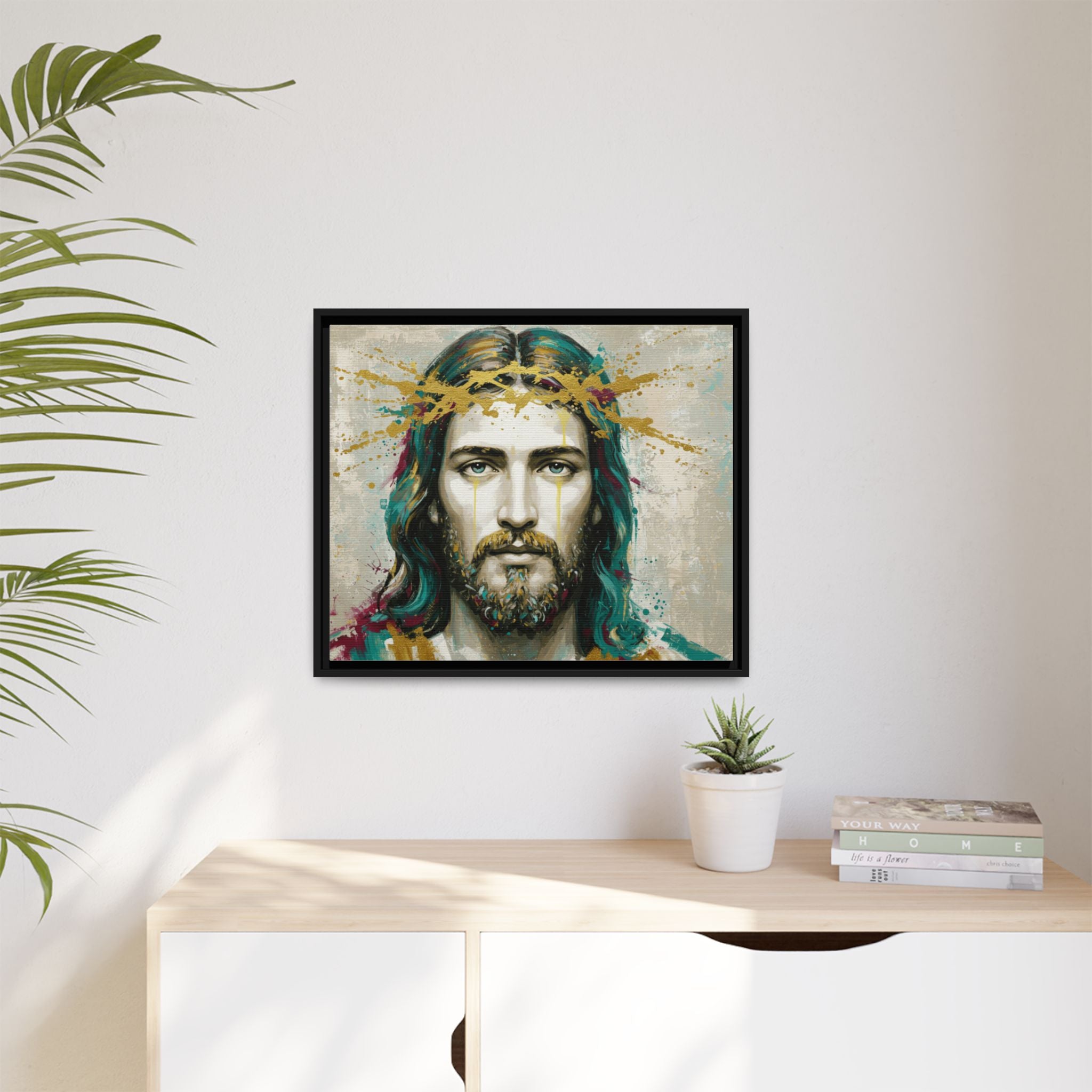 Jesus Face Framed Matte Canvas Art - Multi-Color Religious Wall Decor, Unique Gift for Faith Lovers, Home Decoration, Christian Art, [...]