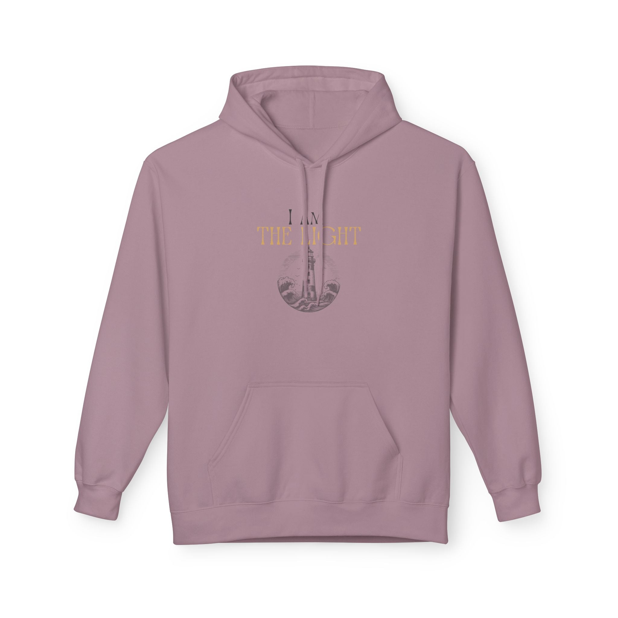 “I AM THE LIGHT Unisex Hoodie, Cozy Inspirational Sweatshirt, Faith Apparel for Men & Women, Spiritual Motivational Gift Idea”