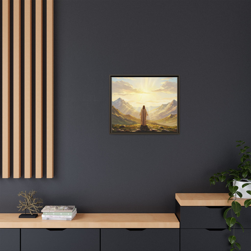 Framed Canvas Print - Uplifting Mountain Landscape Art, Inspirational Home Decor, Gift for Religious Celebrations, Motivational Wall [...]