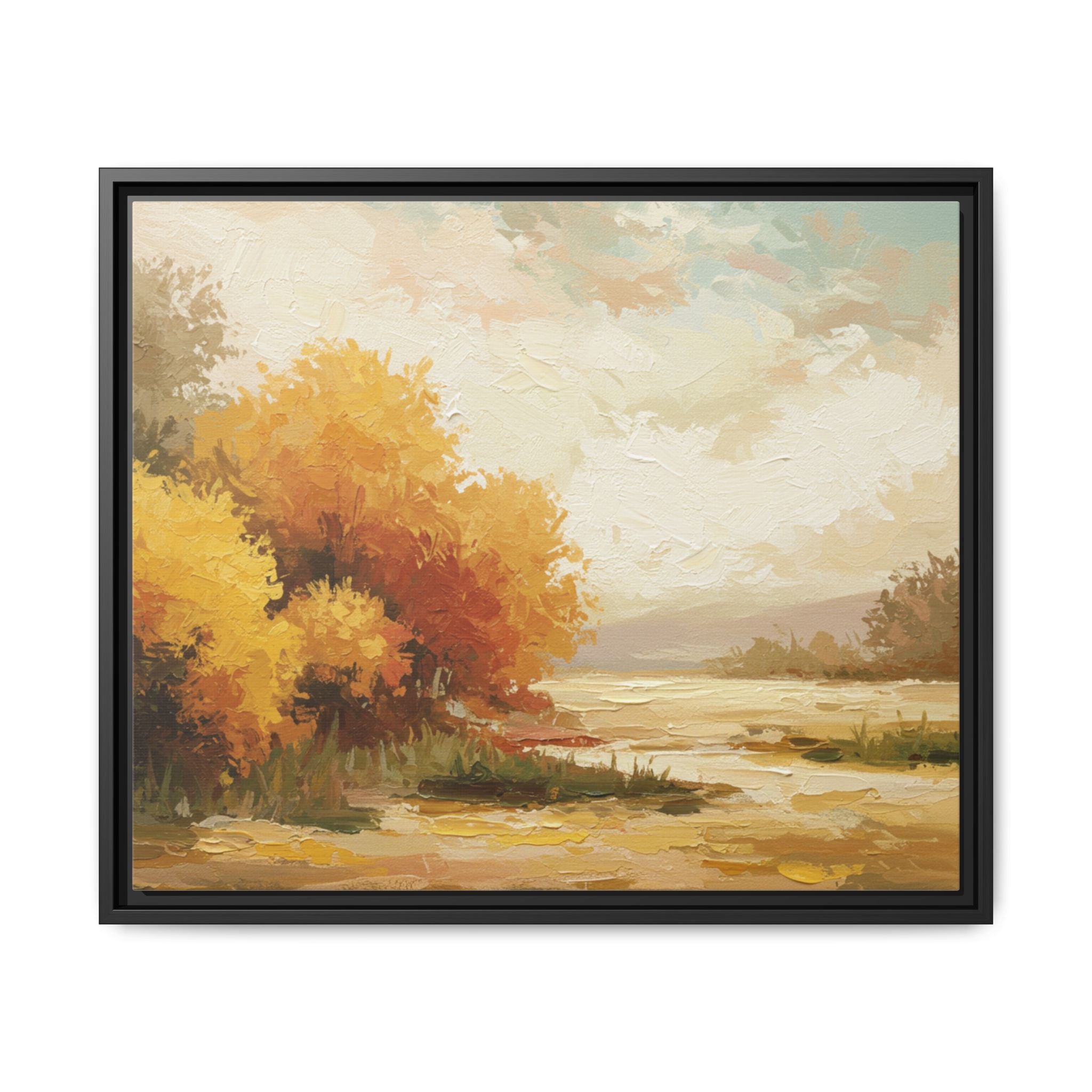 Autumn Landscape Framed Canvas Print, Perfect for Home Decor, Original Art, Gift for Nature Lovers, Wall Art, Fall Decor