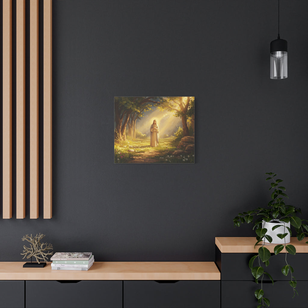 Serene Canvas Art Print, Inspirational Decor, Religious Wall Art, Nature Scene, Spiritual Home Decor, Gift for Believers