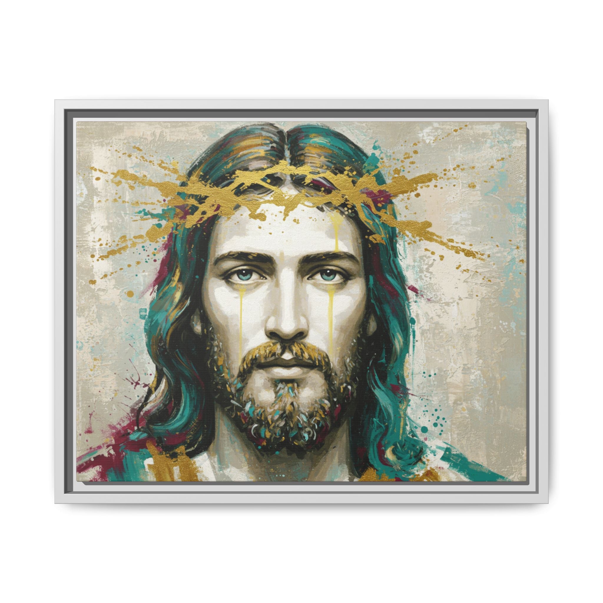 Jesus Face Framed Matte Canvas Art - Multi-Color Religious Wall Decor, Unique Gift for Faith Lovers, Home Decoration, Christian Art, [...]
