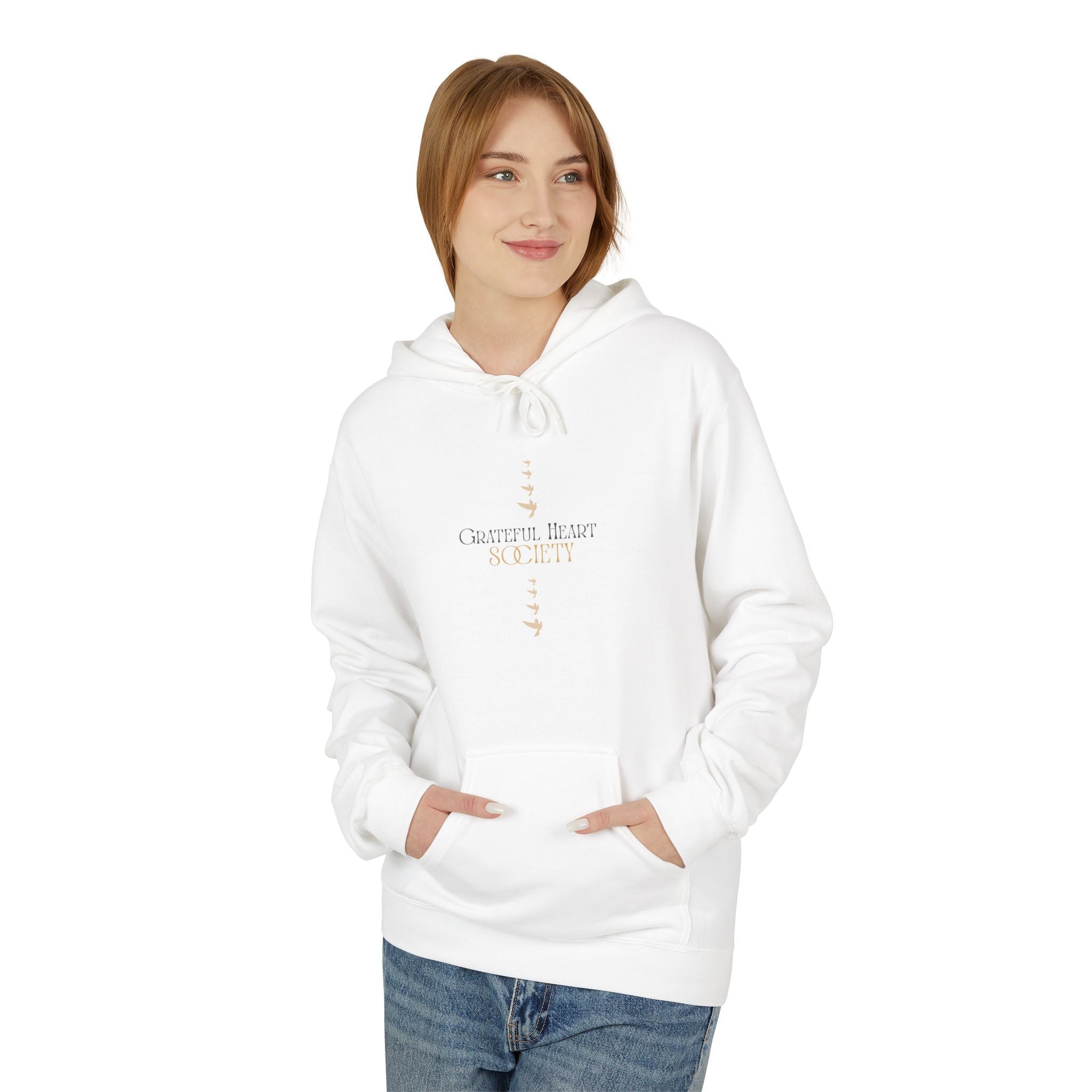 Grateful Heart Society Hoodie – Unisex Faith & Gratitude  Cozy Sweatshirt, Inspirational Spiritual Apparel,  Motivational Gift