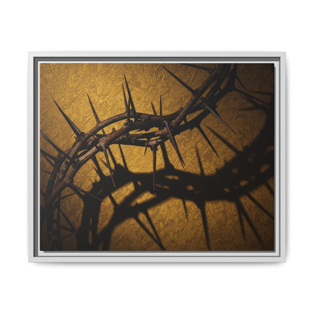 Crown of Thorns – Christian Wall Art, Symbol of Sacrifice and Faith,  Framed Matte Canvas Art - Religious Wall Decor, Unique Gift for Faith Lovers, Home Decoration.